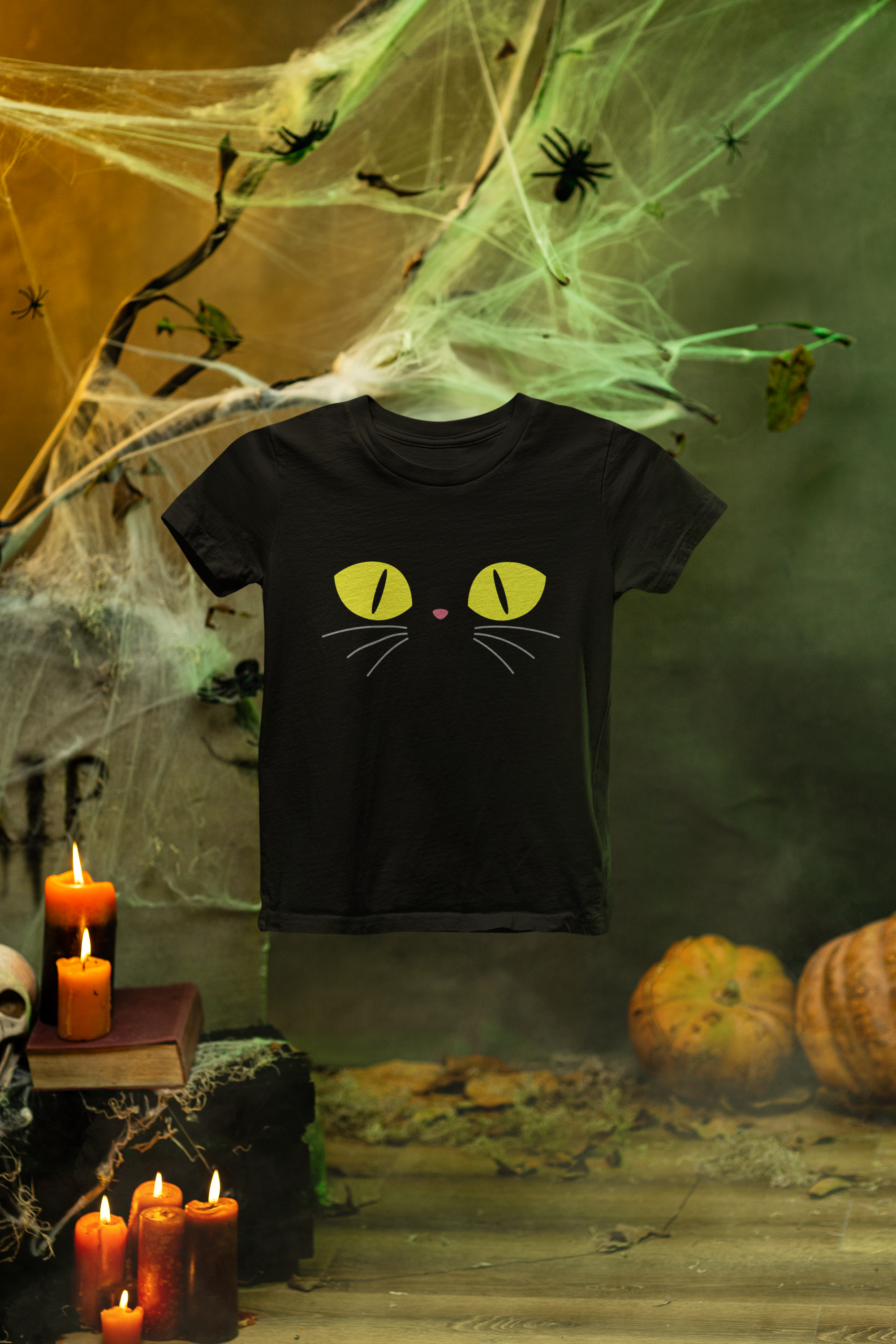 Kids Black Cat Halloween Sweatshirt | Spooky Cute Jumper