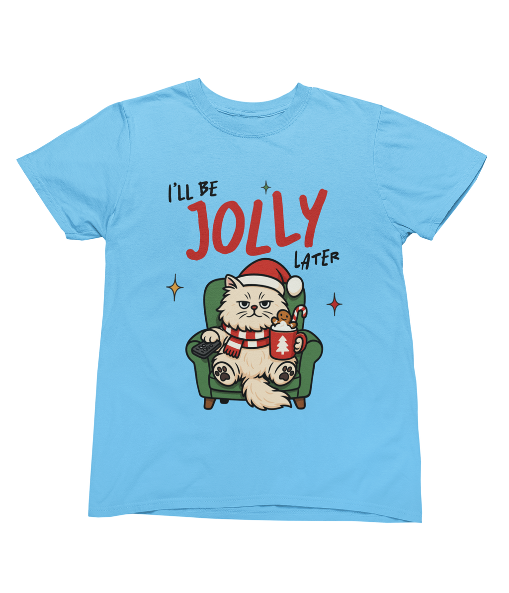 Funny Lazy Cat Christmas Sweatshirt – I’ll Be Jolly Later Unisex