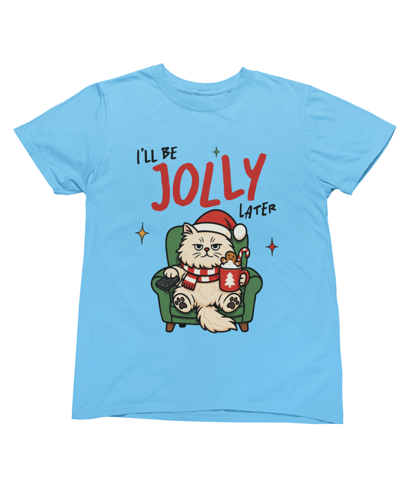 Funny Lazy Cat Christmas Sweatshirt – I’ll Be Jolly Later Unisex