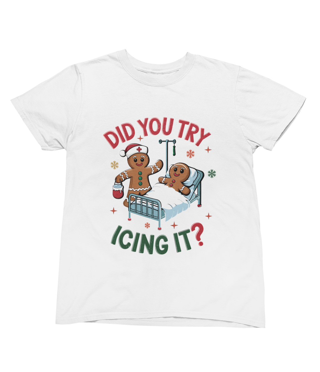 Did You Try Icing It? Funny Christmas Gingerbread Sweatshirt – Unisex Jumper