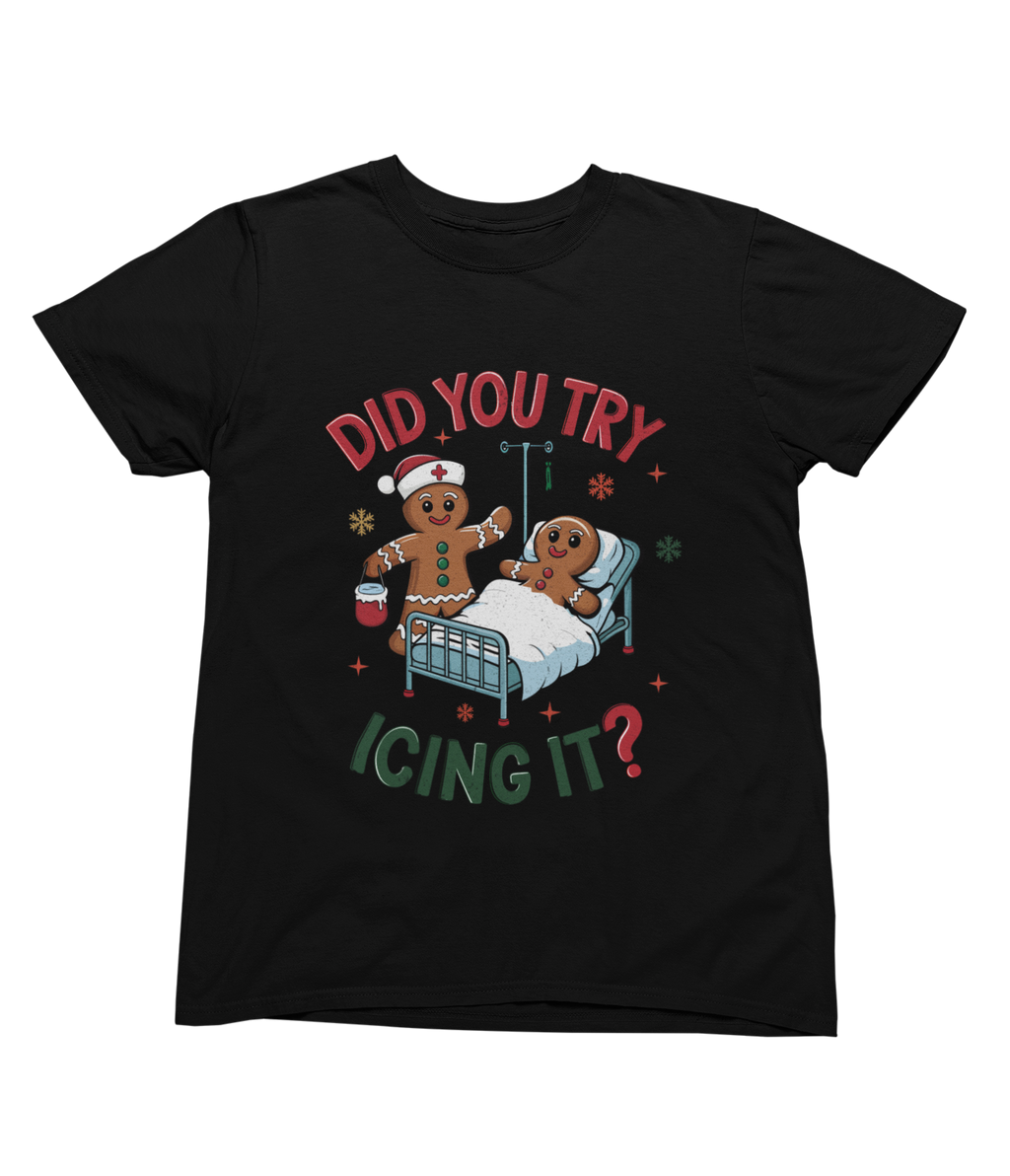 Did You Try Icing It? Funny Christmas Gingerbread Sweatshirt – Unisex Jumper