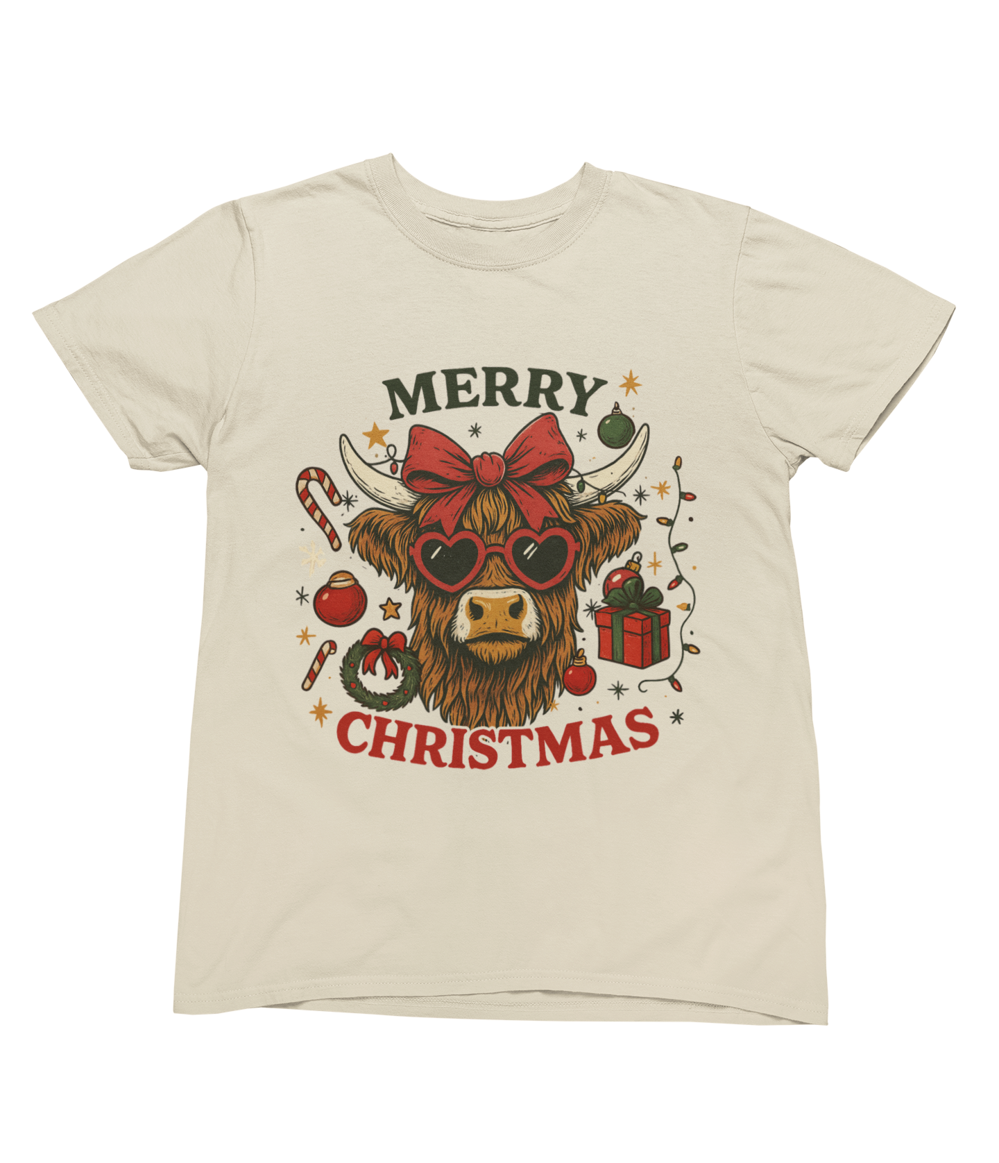 Highland Cow Merry Christmas Jumper – Funny Xmas Sweatshirt UK