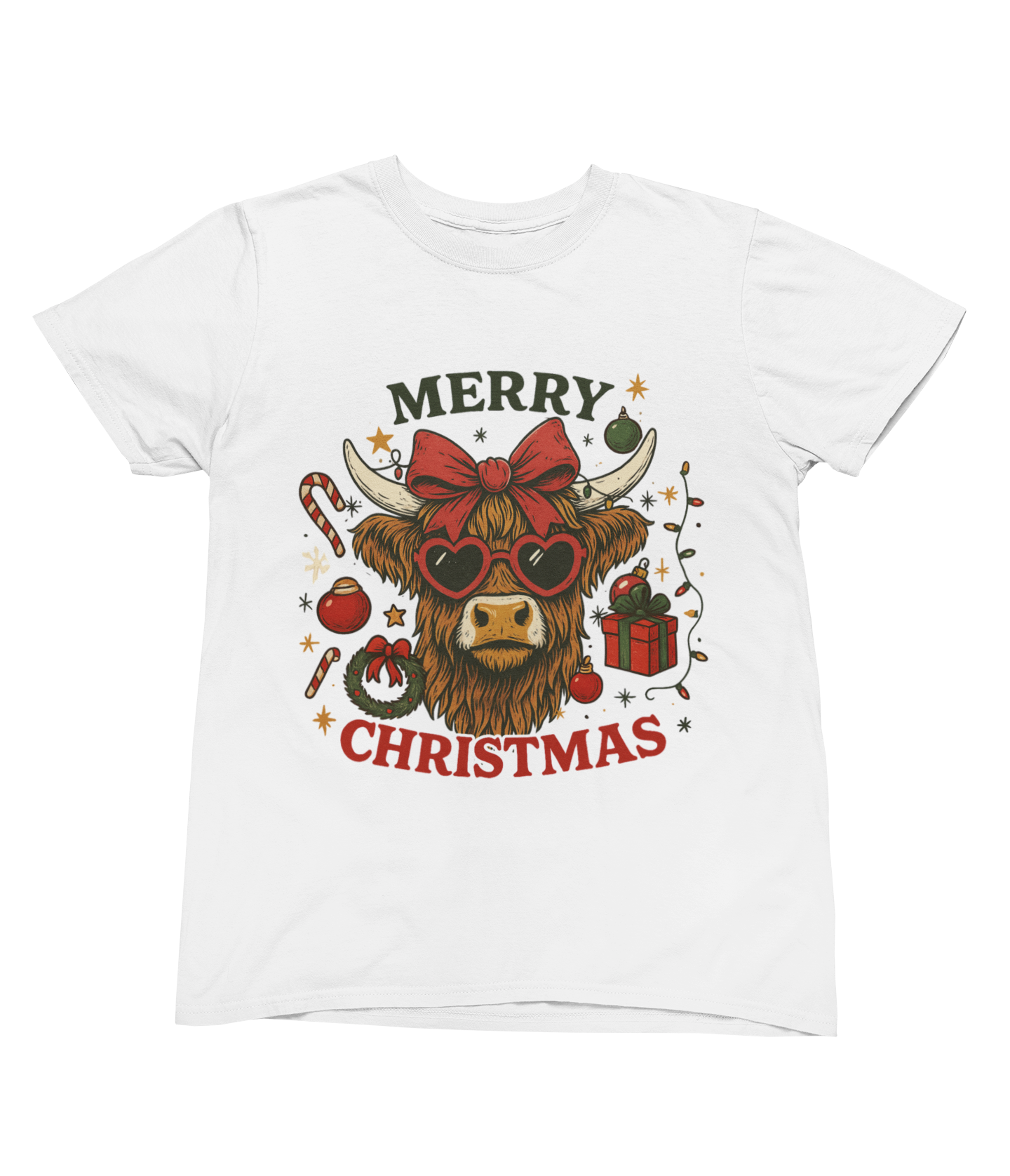 Highland Cow Merry Christmas Jumper – Funny Xmas Sweatshirt UK