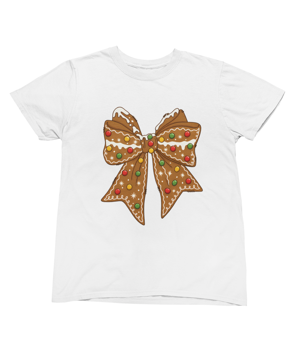 Gingerbread Bow Christmas Jumper – Coquette Style (Adults & Kids)