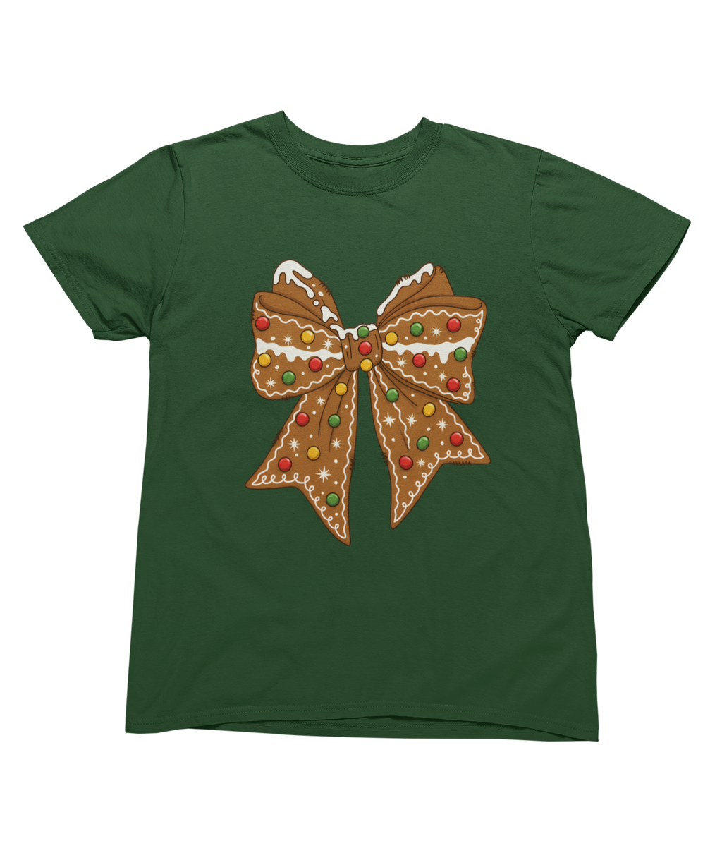 Gingerbread Bow Christmas Jumper – Coquette Style (Adults & Kids)