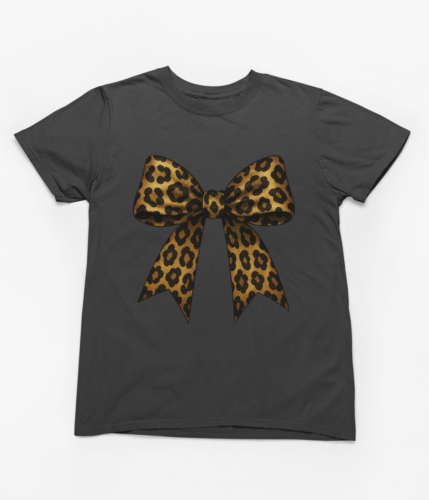 Leopard Bow Sweatshirt or T-Shirt – Bold Animal Print Gift UK