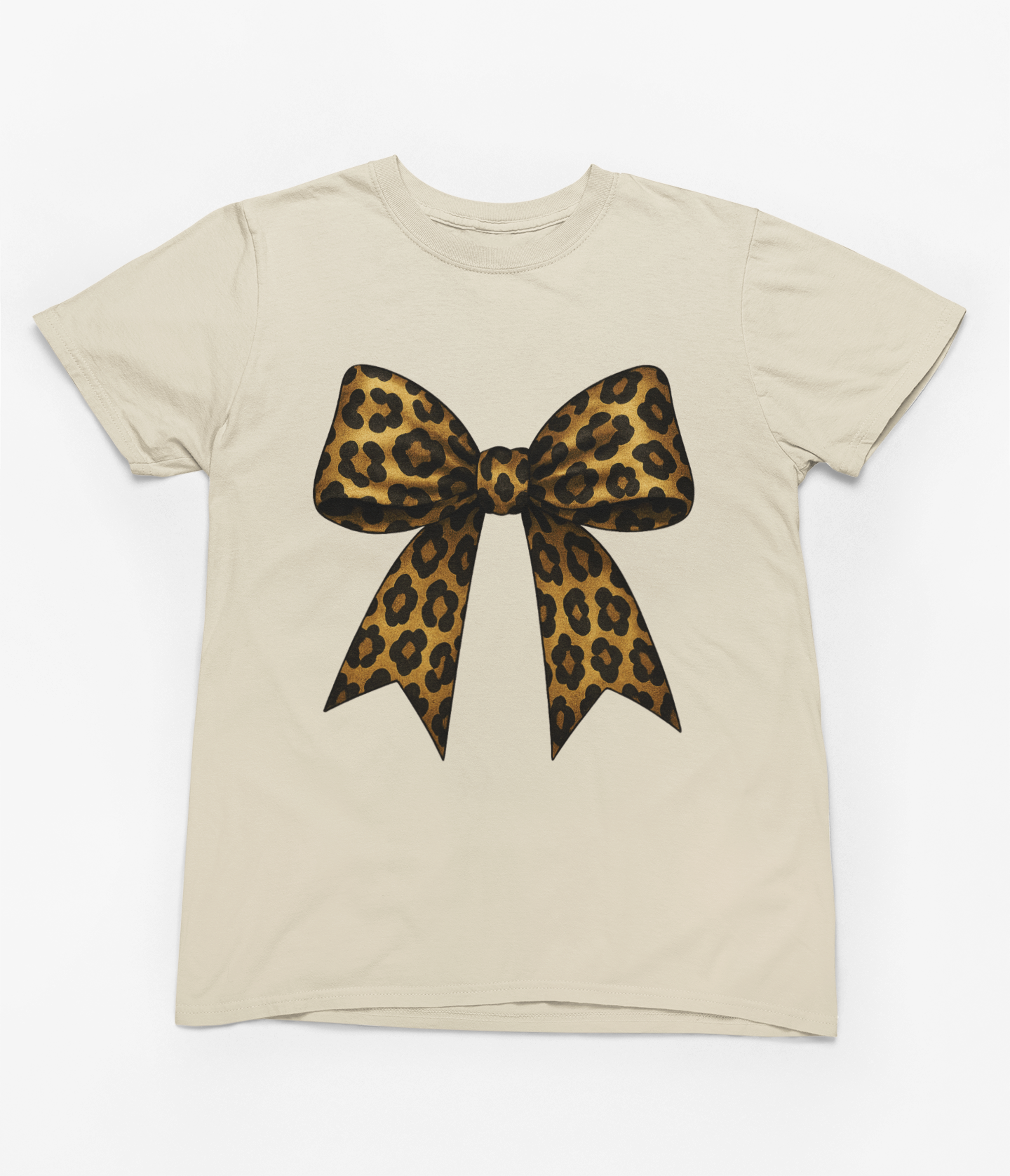 Leopard Bow Sweatshirt or T-Shirt – Bold Animal Print Gift UK