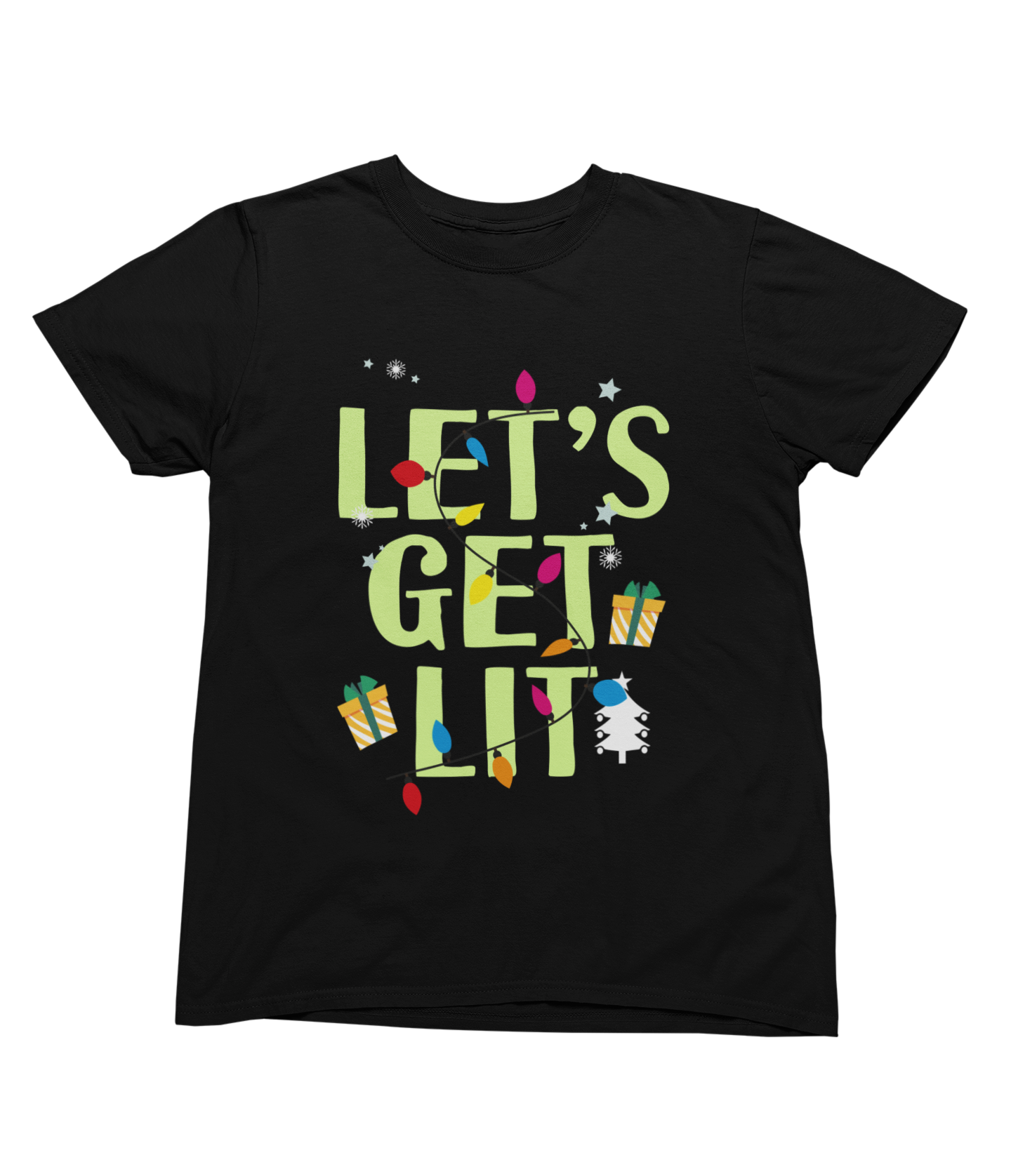 Let’s Get Lit Christmas Sweatshirt – Funny Holiday Lights Jumper
