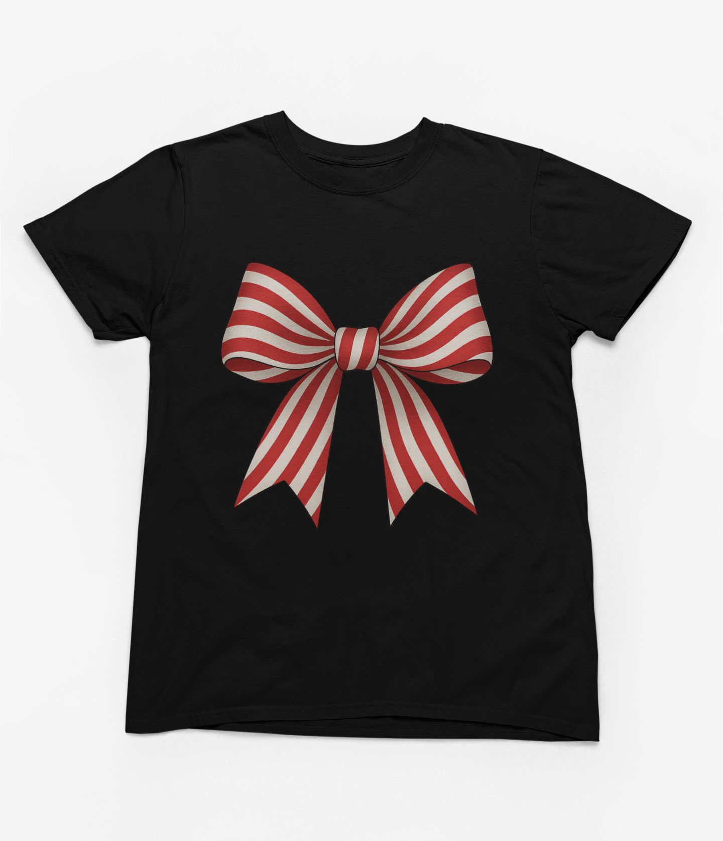 Candy Cane Bow Christmas Sweatshirt or T-Shirt – Festive Gift UK