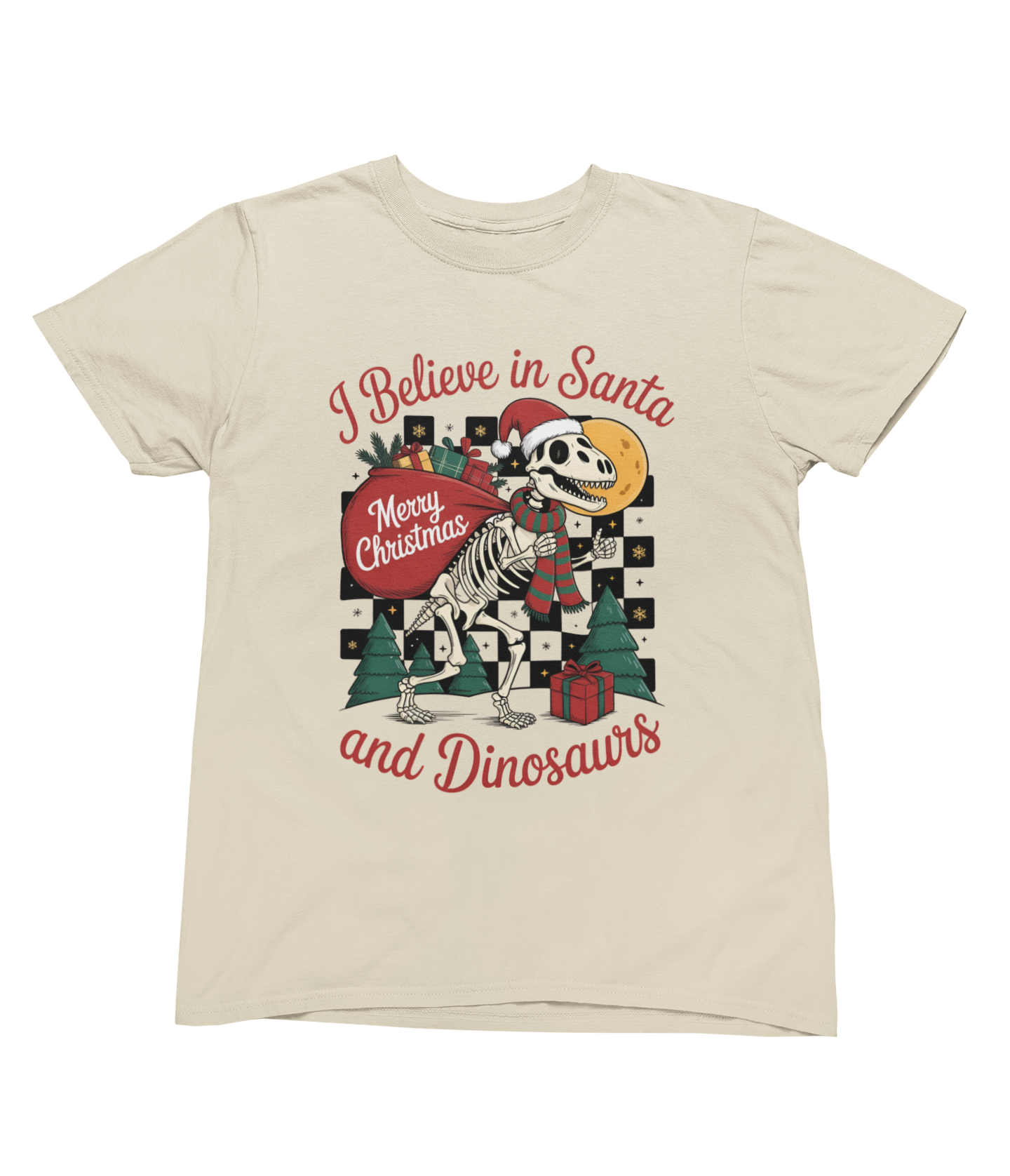 Santa & Dinosaurs Christmas Jumper – Funny Adult Xmas Sweatshirt