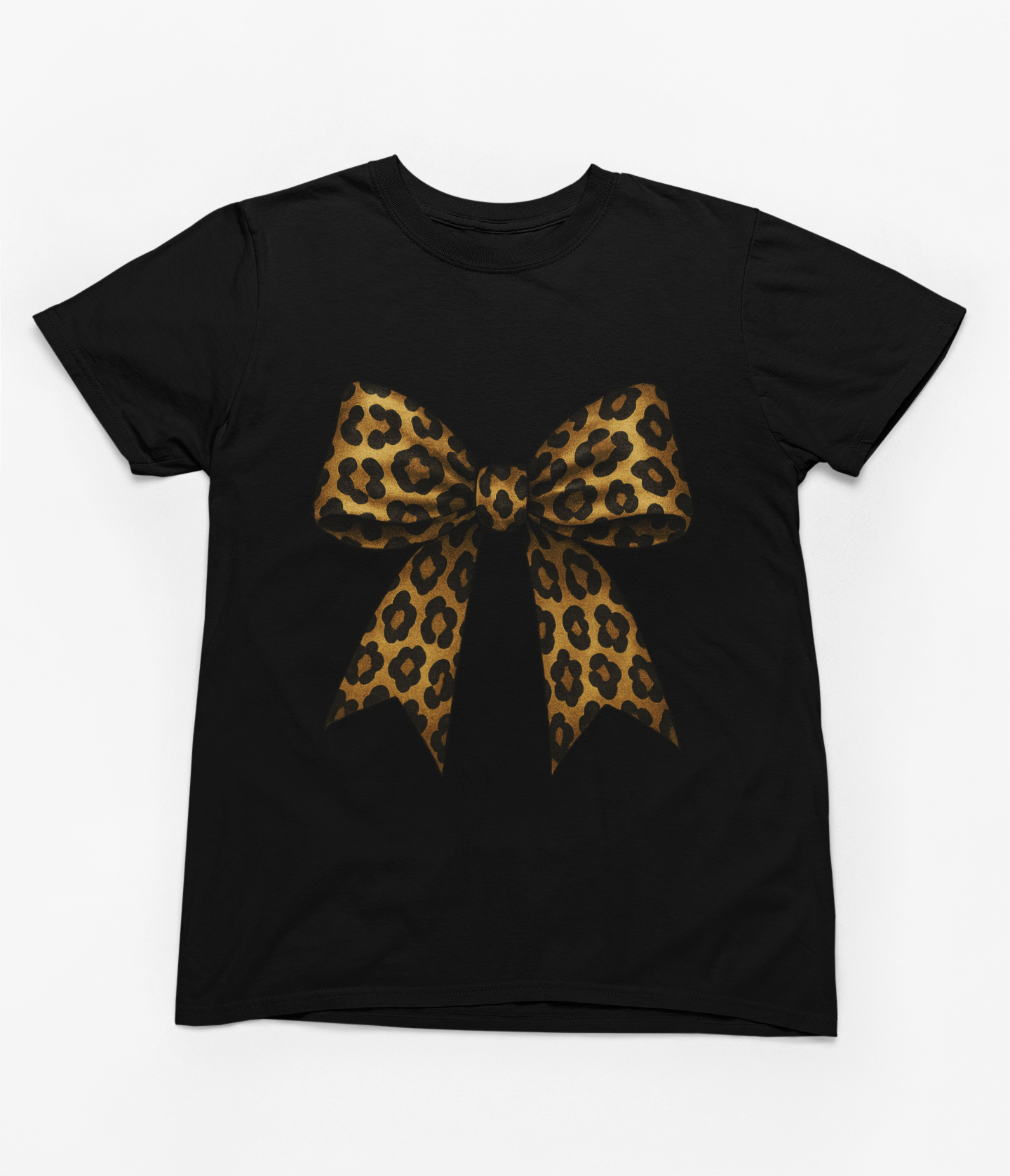 Leopard Bow Sweatshirt or T-Shirt – Bold Animal Print Gift UK