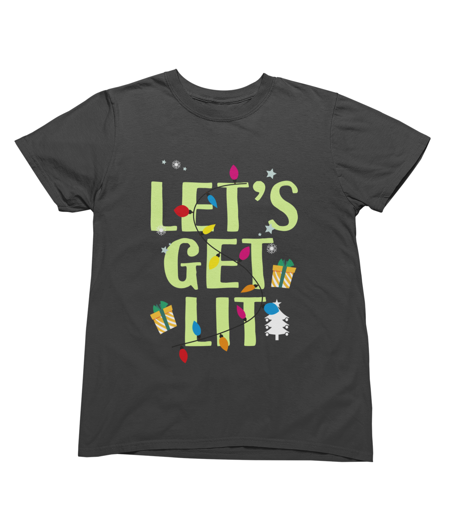 Let’s Get Lit Christmas Sweatshirt – Funny Holiday Lights Jumper
