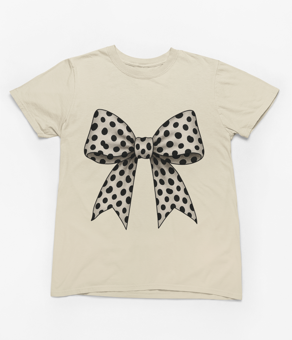 Polka Dot Coquette Bow Sweatshirt & T-Shirt – Retro Dot Print, UK Fit