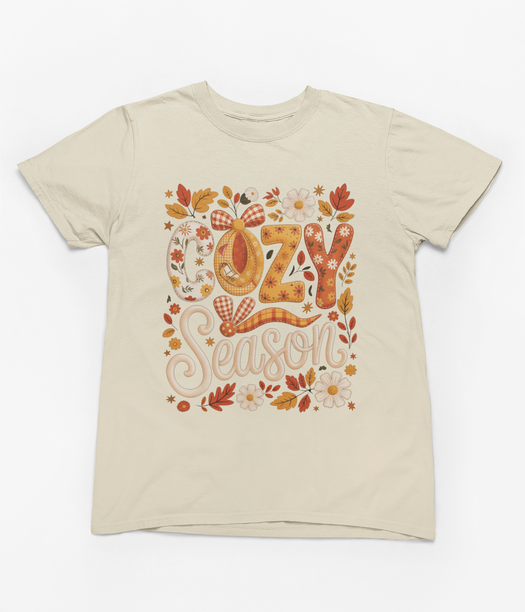 Cozy Season Autumn Sweatshirt | Fall Flowers & Leaves Jumper