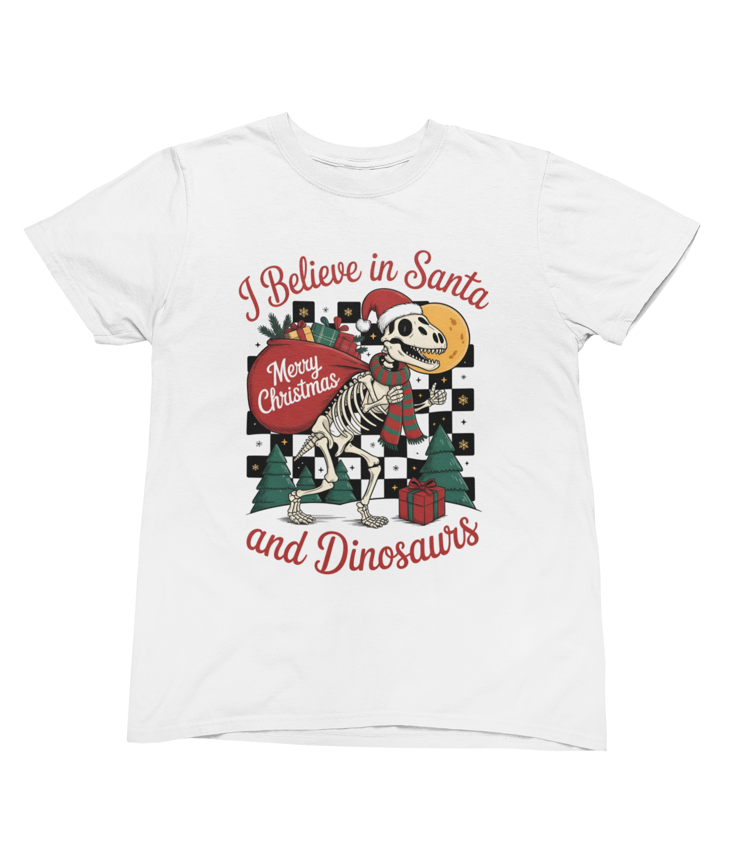 Santa & Dinosaurs Christmas Jumper – Funny Adult Xmas Sweatshirt