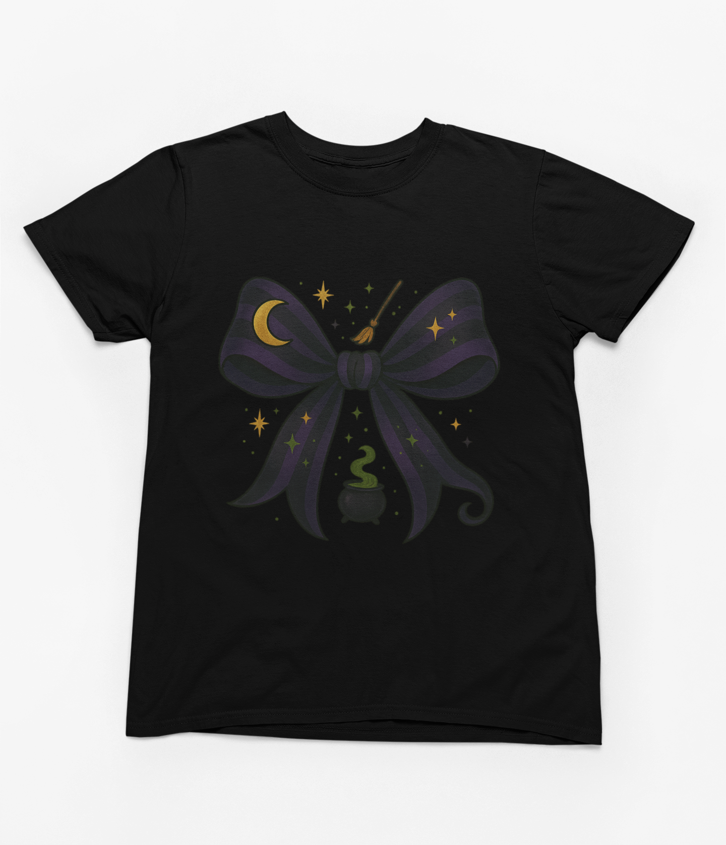 Witchy Coquette Bow Sweatshirt & T-Shirt – Halloween Cosy Magic