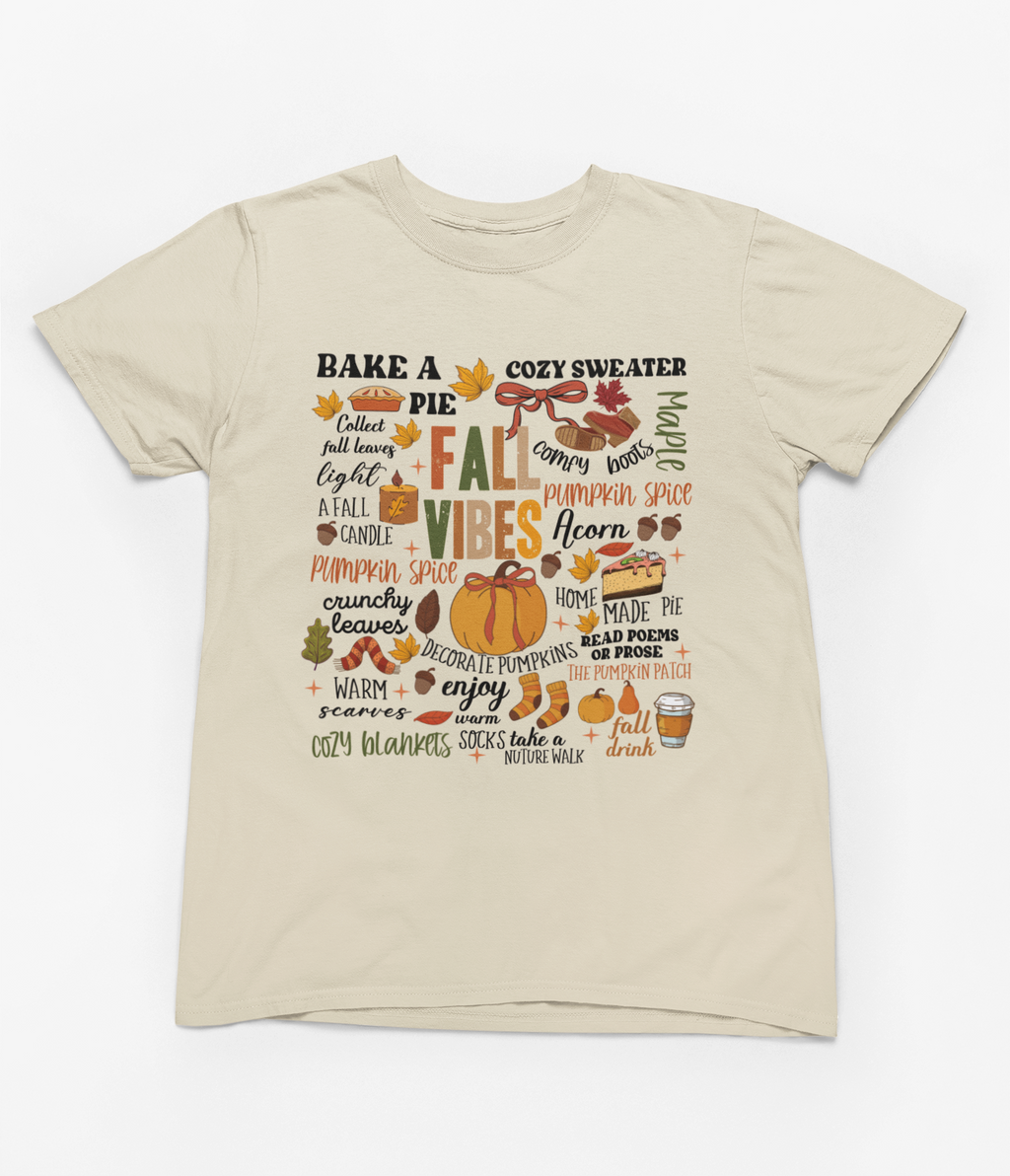 Fall Vibes Sweatshirt | Cozy Autumn Word Art Jumper