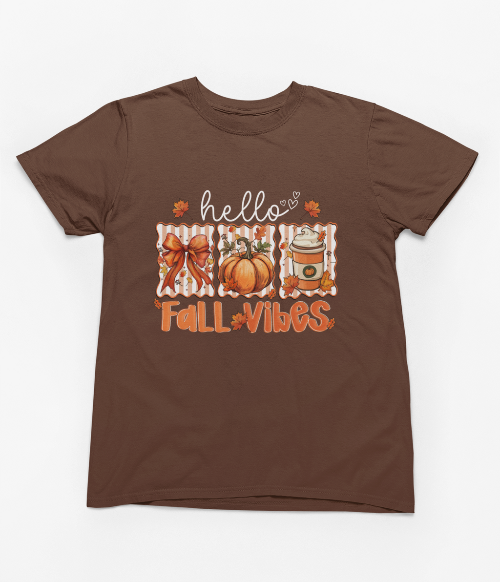 Hello Fall Vibes Sweatshirt | Cozy Autumn Pumpkin Spice Jumper