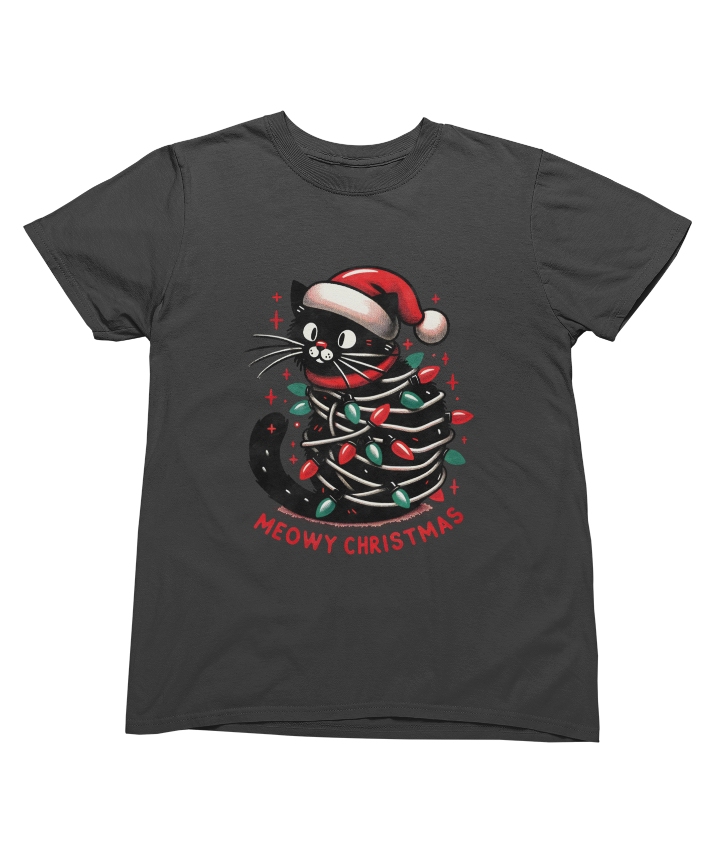 Meowy Christmas Cat Sweatshirt – Funny Festive Jumper (Adults & Kids)