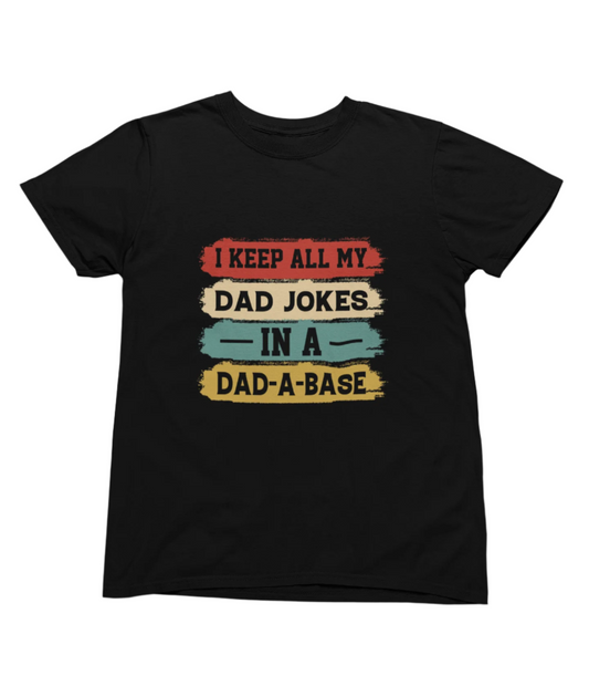 Dad Joke in a Dad-a-base Fathers Day T-Shirt
