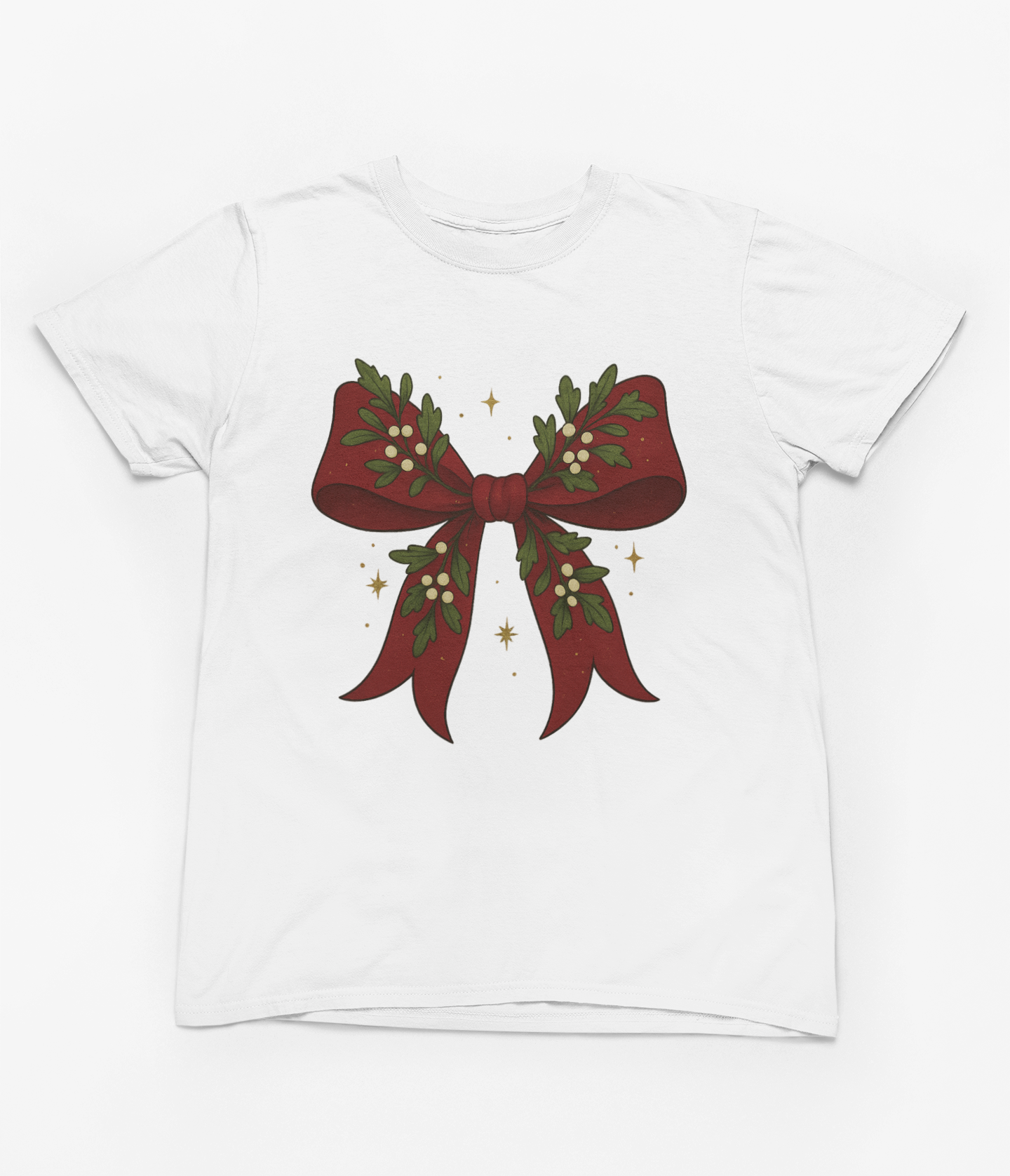 Mistletoe Coquette Bow Christmas Sweatshirt – Vintage Red Festive Jumper