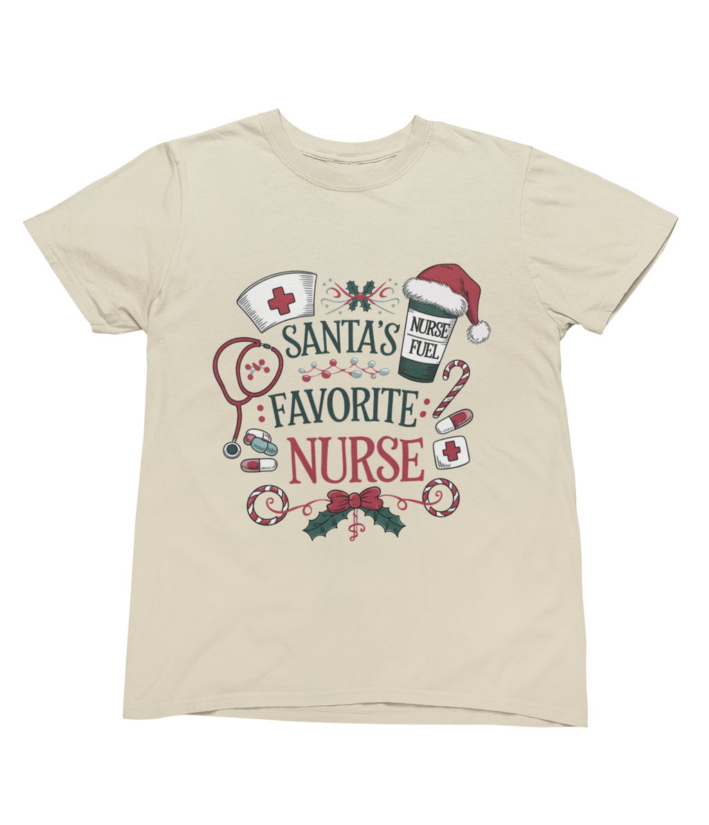 Santa’s Favorite Nurse Christmas Sweatshirt – Festive Nurse Gift