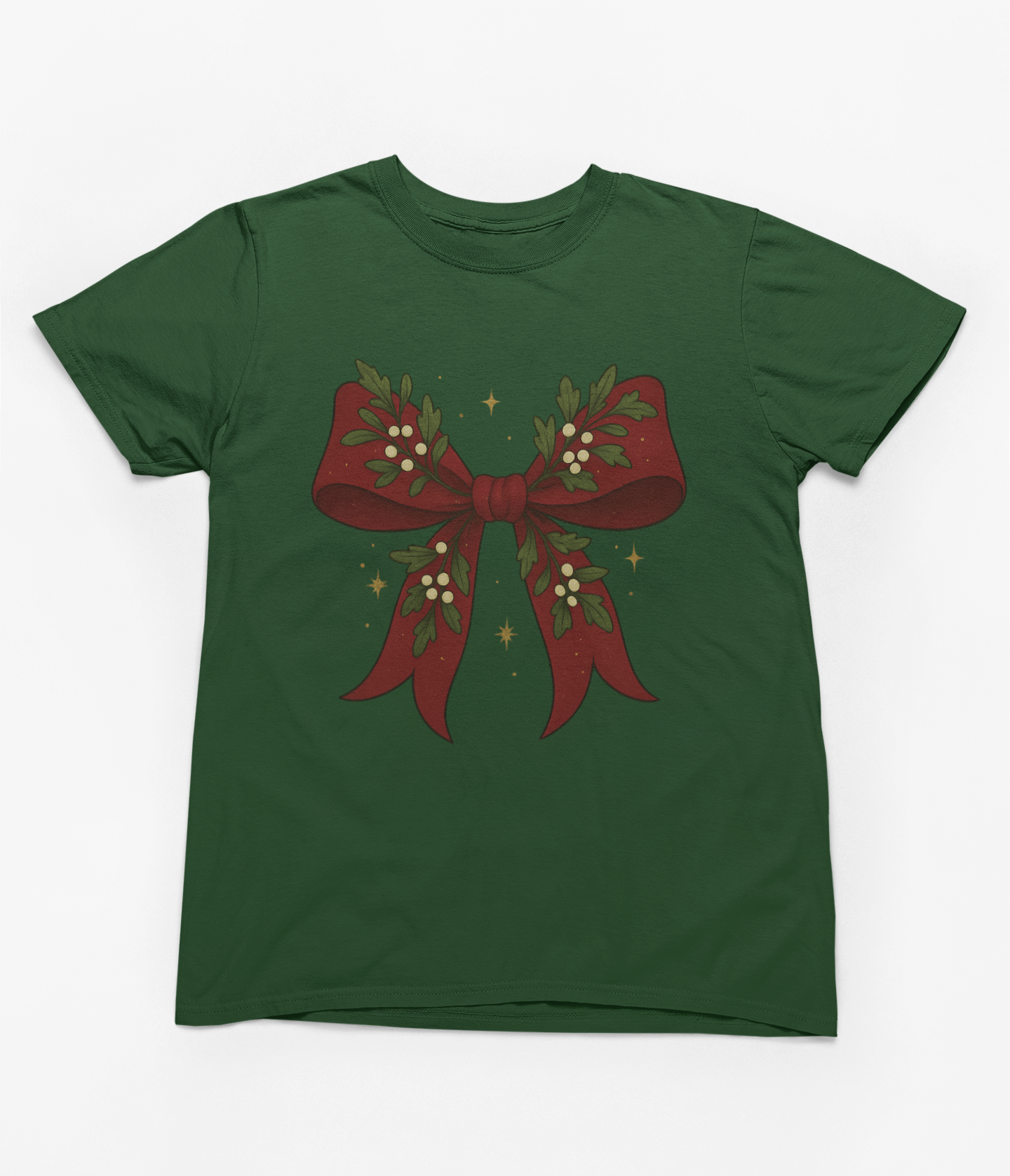 Mistletoe Coquette Bow Christmas Sweatshirt – Vintage Red Festive Jumper