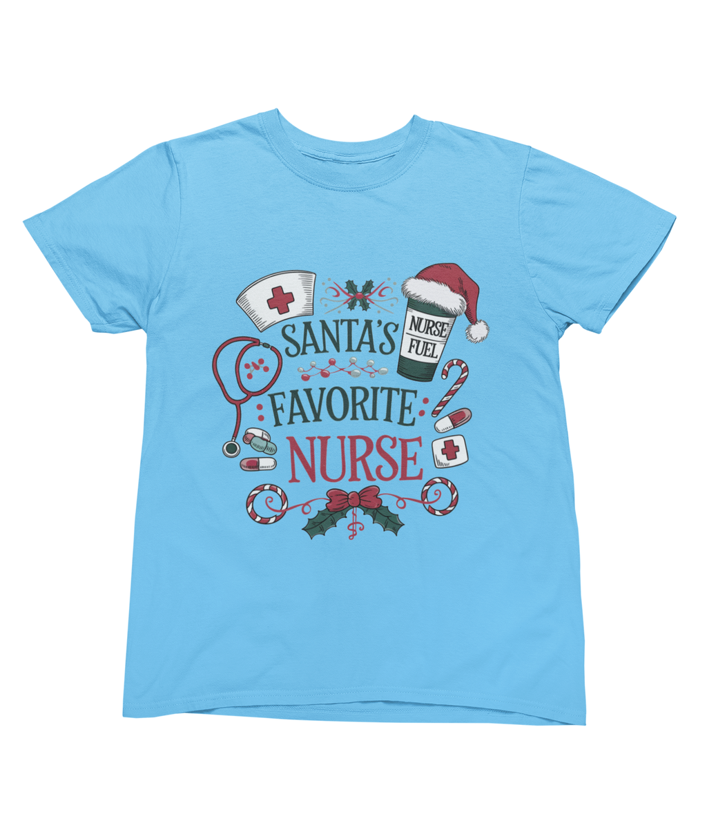 Santa’s Favorite Nurse Christmas Sweatshirt – Festive Nurse Gift