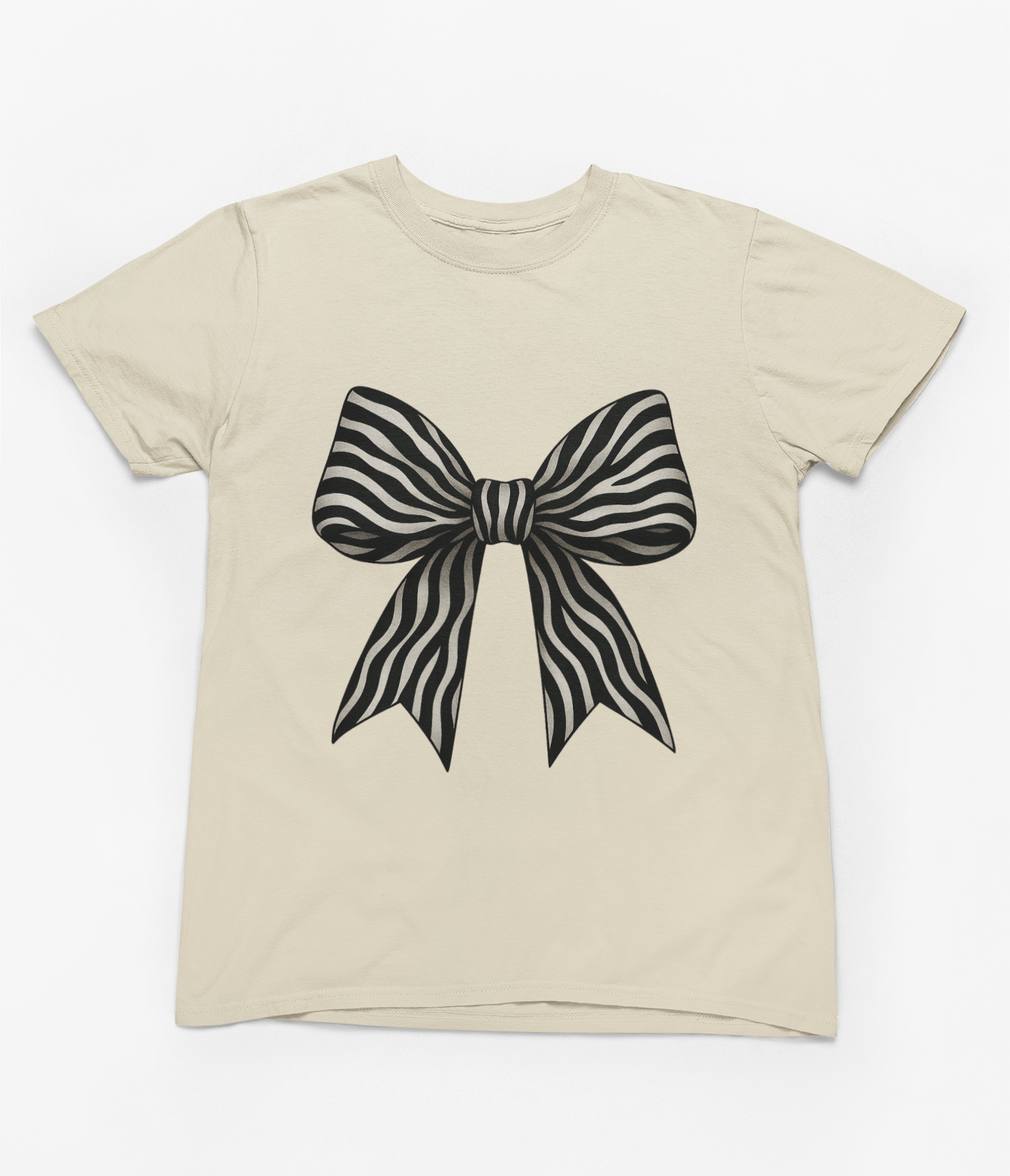 Zebra Coquette Bow Sweatshirt – Monochrome Animal Print Jumper