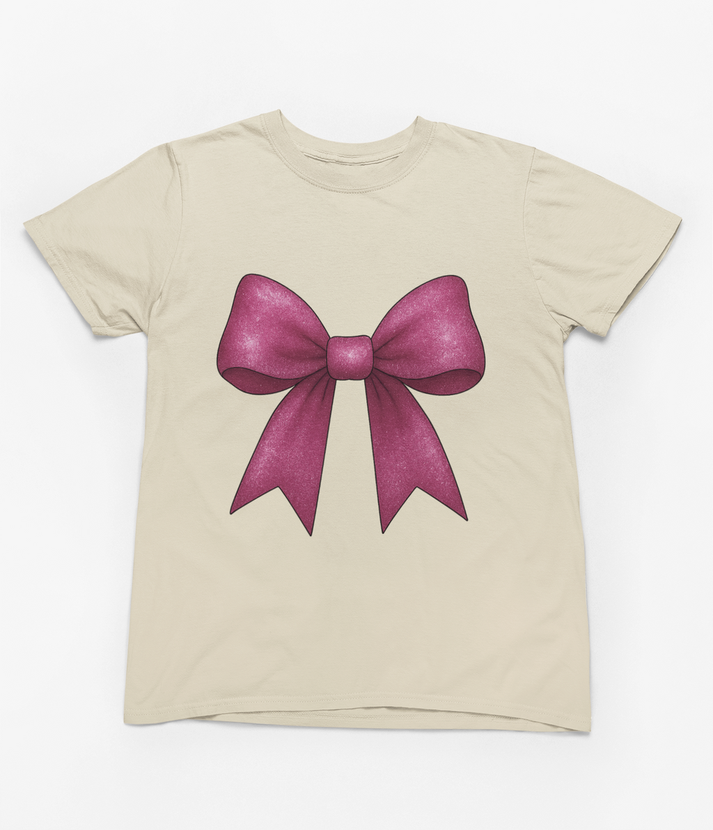 Pink Glitter Coquette Bow Sweatshirt & T-Shirt – Girly Coquette Aesthetic