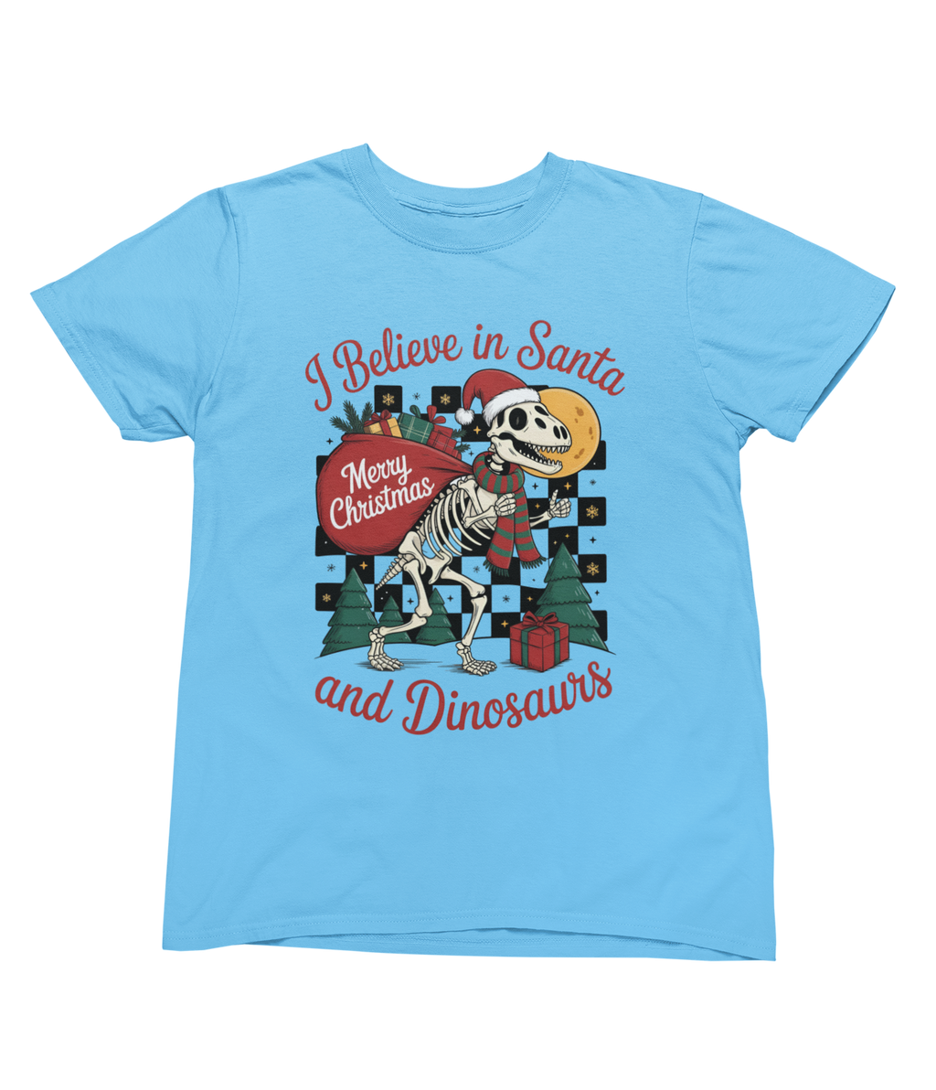 Santa & Dinosaurs Christmas Jumper – Funny Adult Xmas Sweatshirt