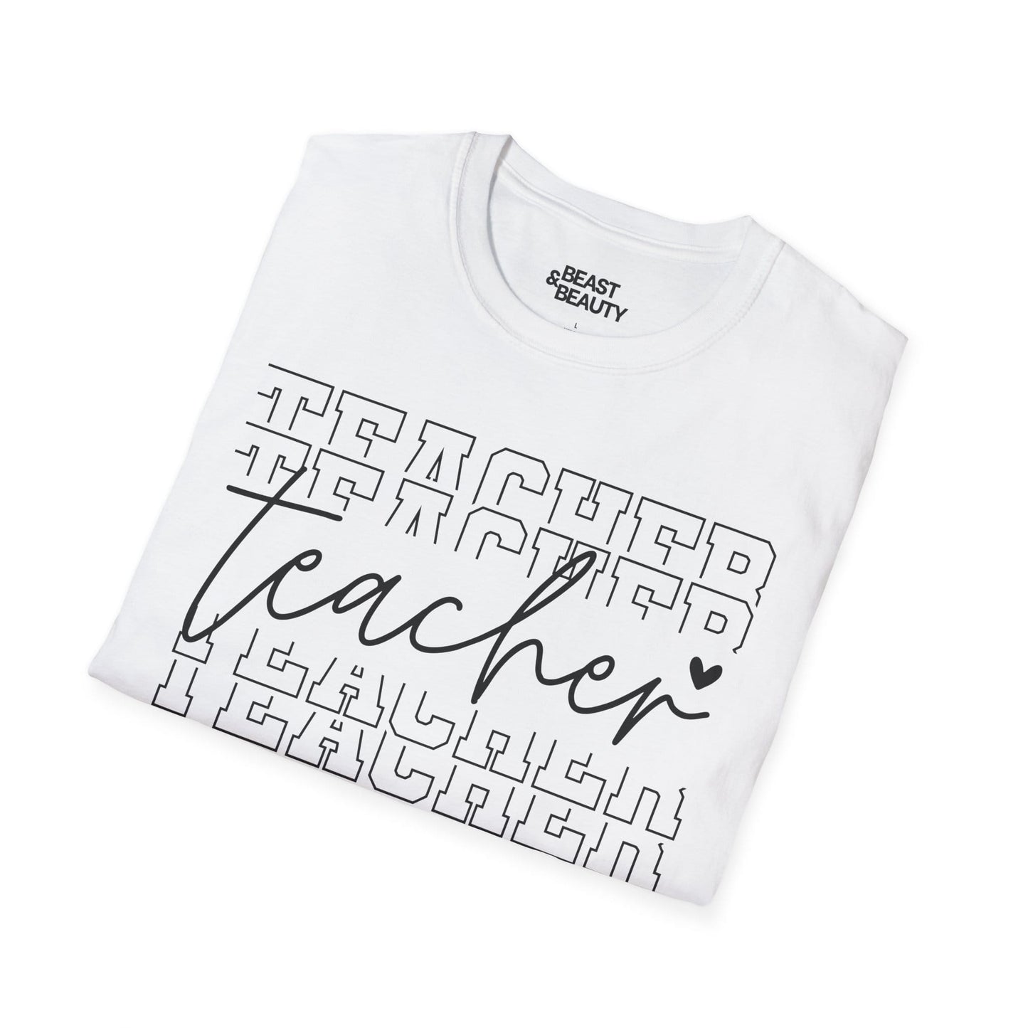 Modern Teacher Script Typography T-Shirt gift_idea unique_gift personalised_gift