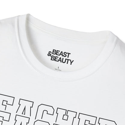 Modern Teacher Script Typography T-Shirt gift_idea unique_gift personalised_gift