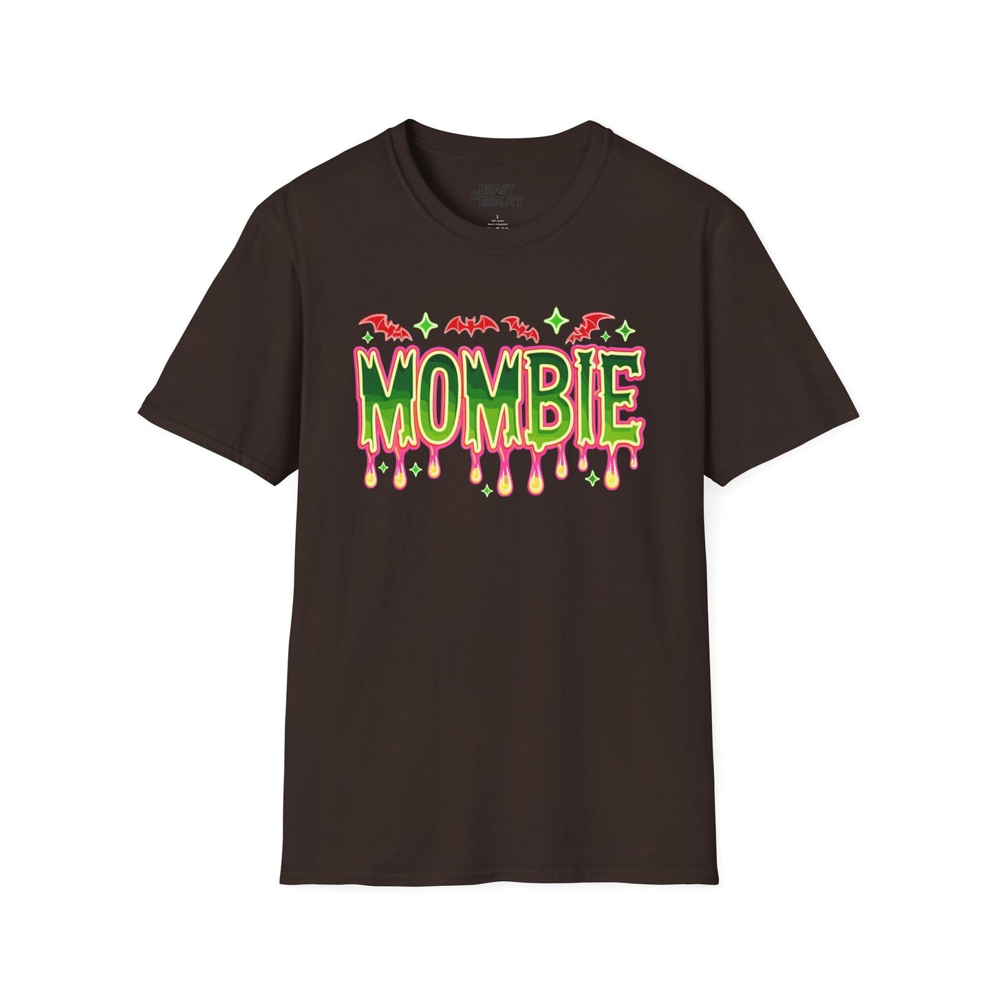 Mombie Halloween Mom T-Shirt Funny Spooky Mama Tee Dark Chocolate / S gift_idea unique_gift personalised_gift