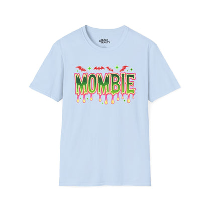 Mombie Halloween Mom T-Shirt Funny Spooky Mama Tee Light Blue / S gift_idea unique_gift personalised_gift