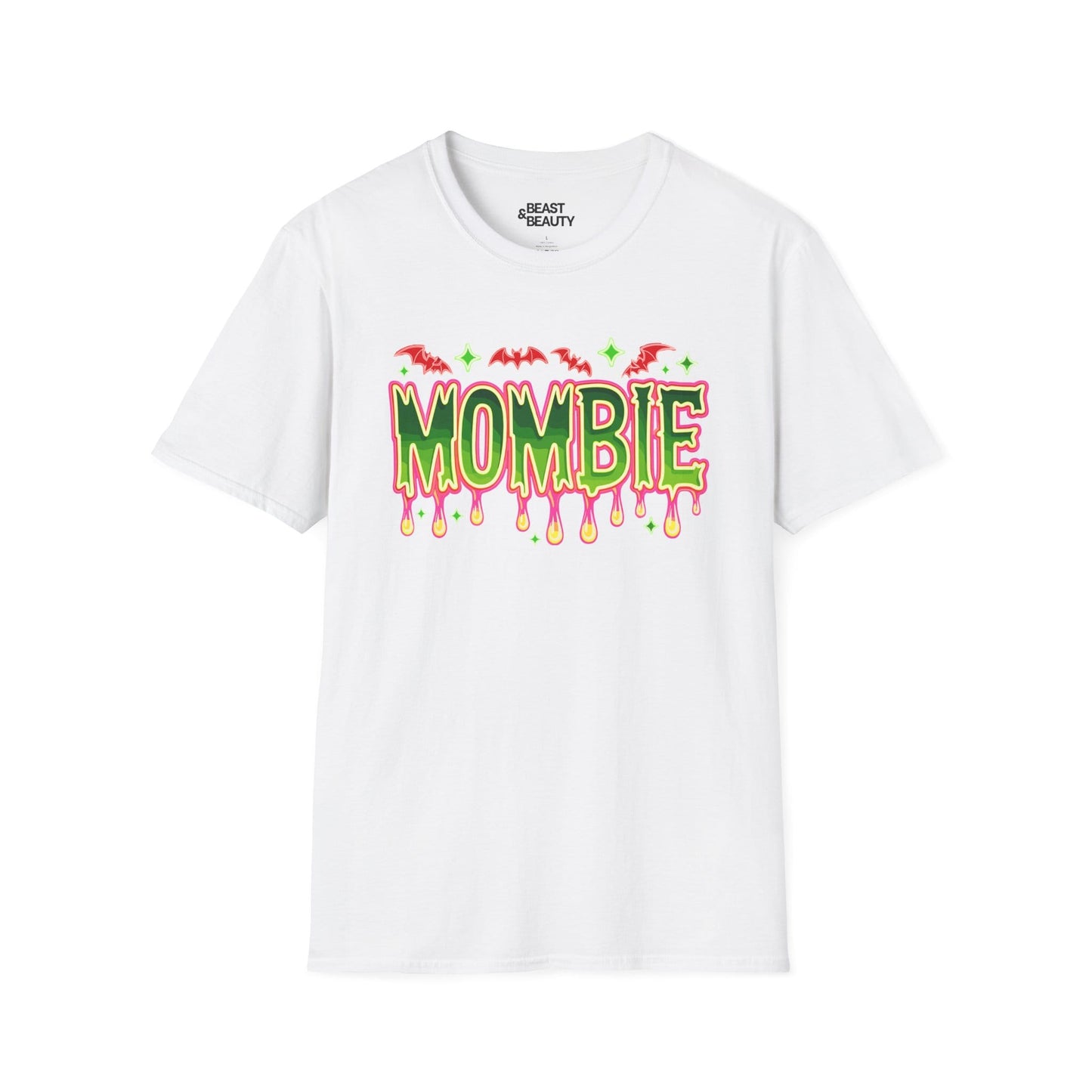 Mombie Halloween Mom T-Shirt Funny Spooky Mama Tee White / S gift_idea unique_gift personalised_gift