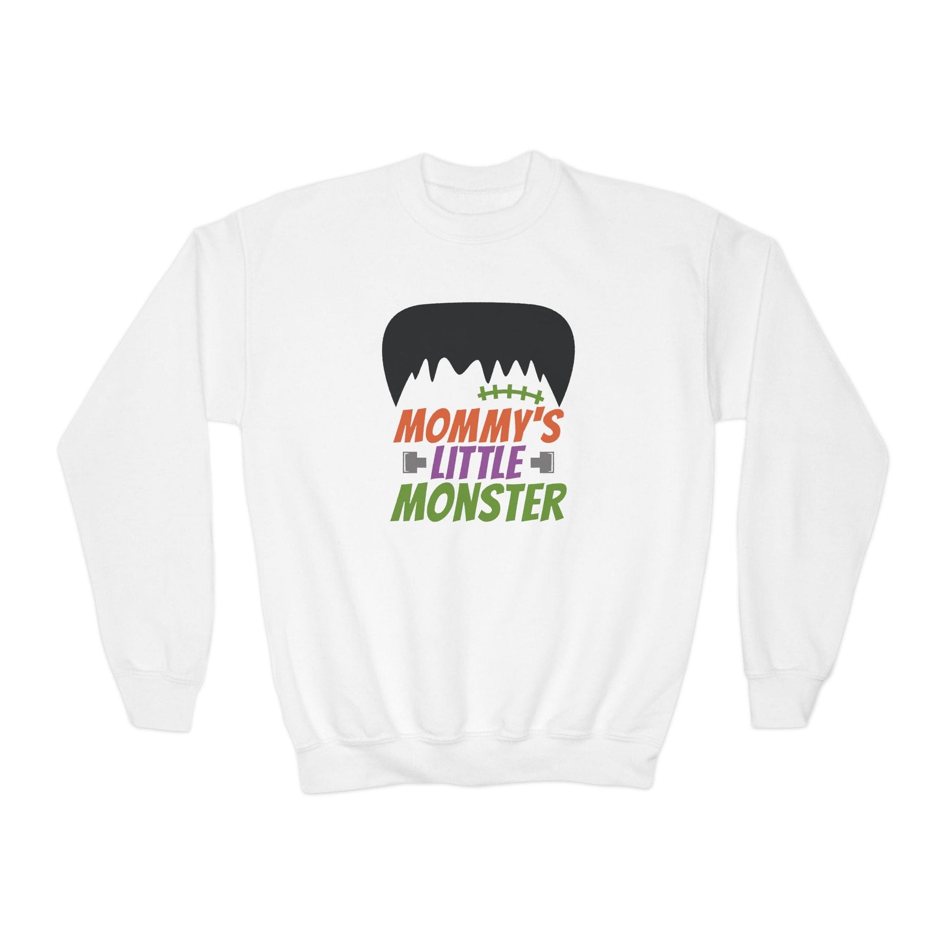 Mommy’s Little Monster Boys Halloween Sweatshirt White / XS gift_idea unique_gift personalised_gift