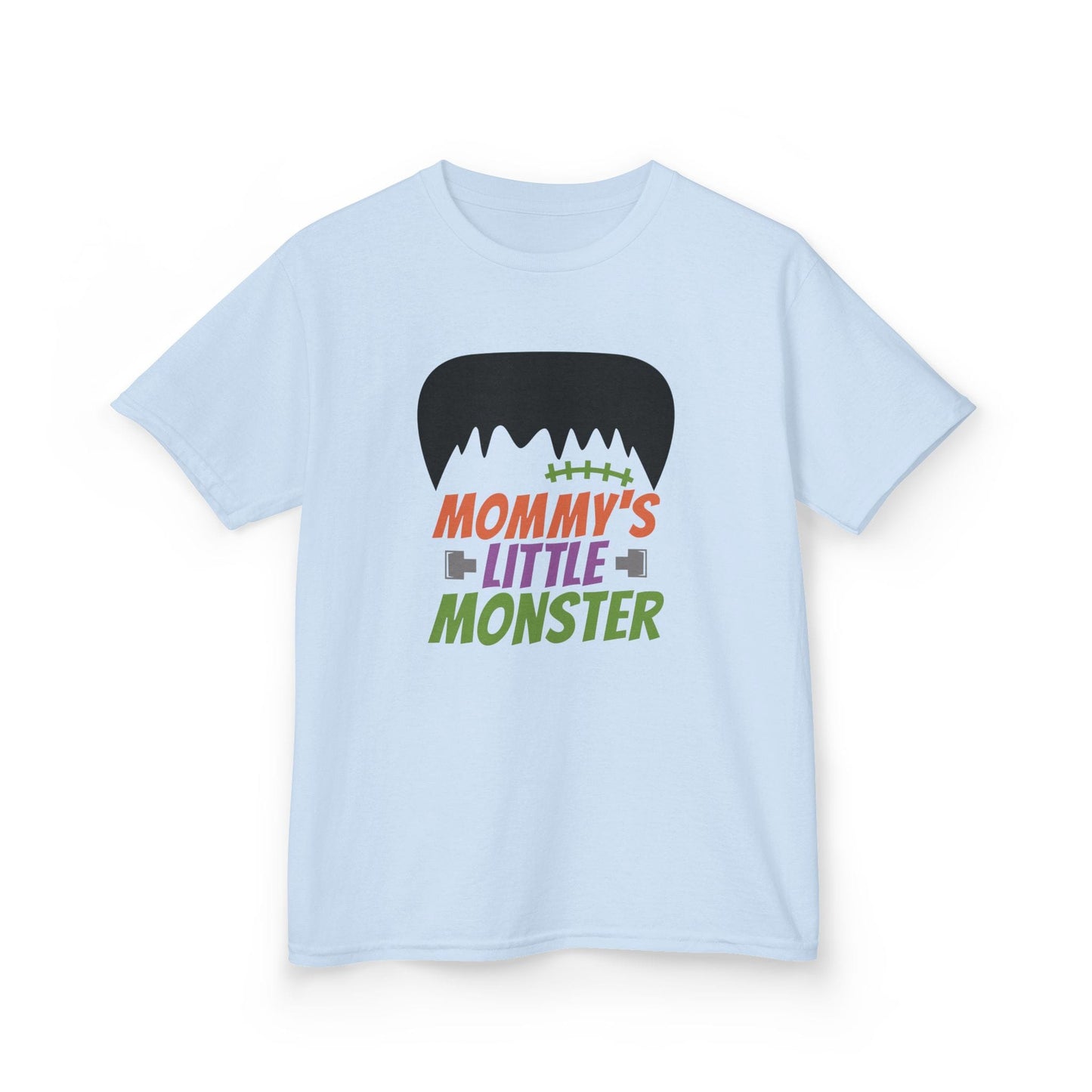 Mommy’s Little Monster Halloween Kids T-Shirt Light Blue / XS gift_idea unique_gift personalised_gift