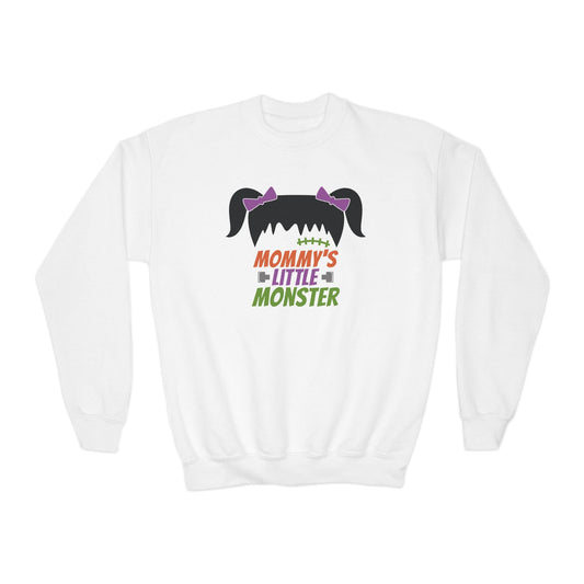 Mommy’s Little Monster Kids Halloween Sweatshirt White / XS gift_idea unique_gift personalised_gift