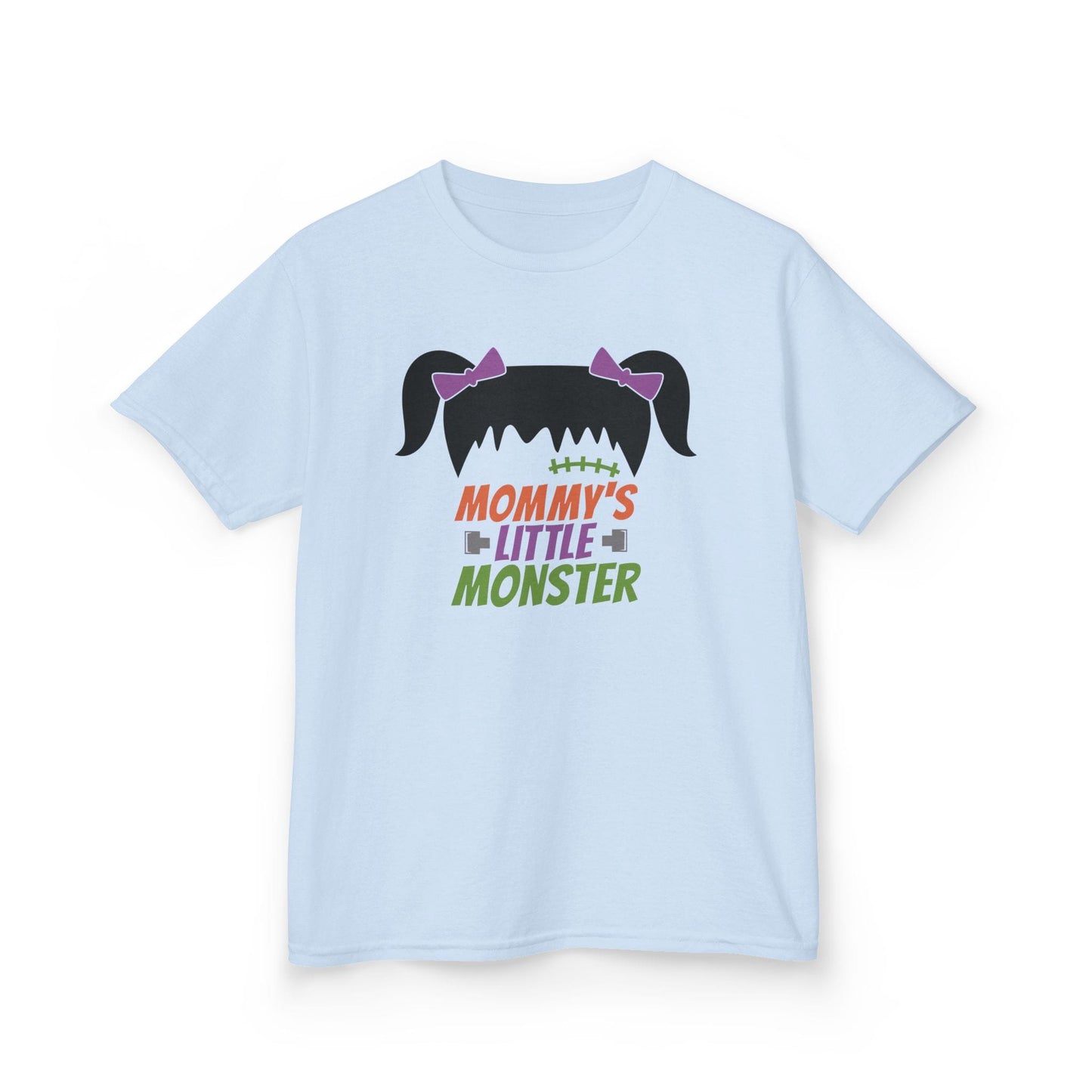 Mommy’s Little Monster Kids Halloween T-Shirt Light Blue / XS gift_idea unique_gift personalised_gift