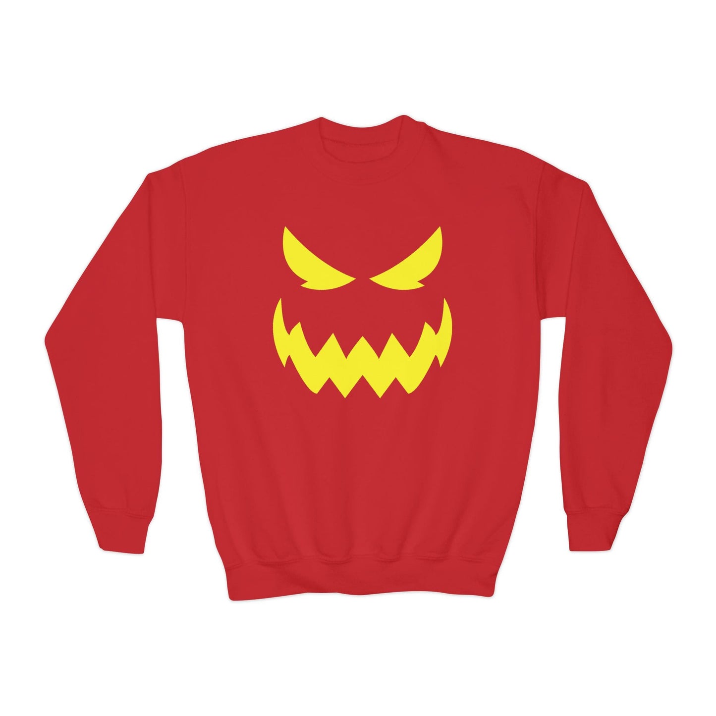 Monster Face Kids Halloween Sweatshirt Red / XS gift_idea unique_gift personalised_gift