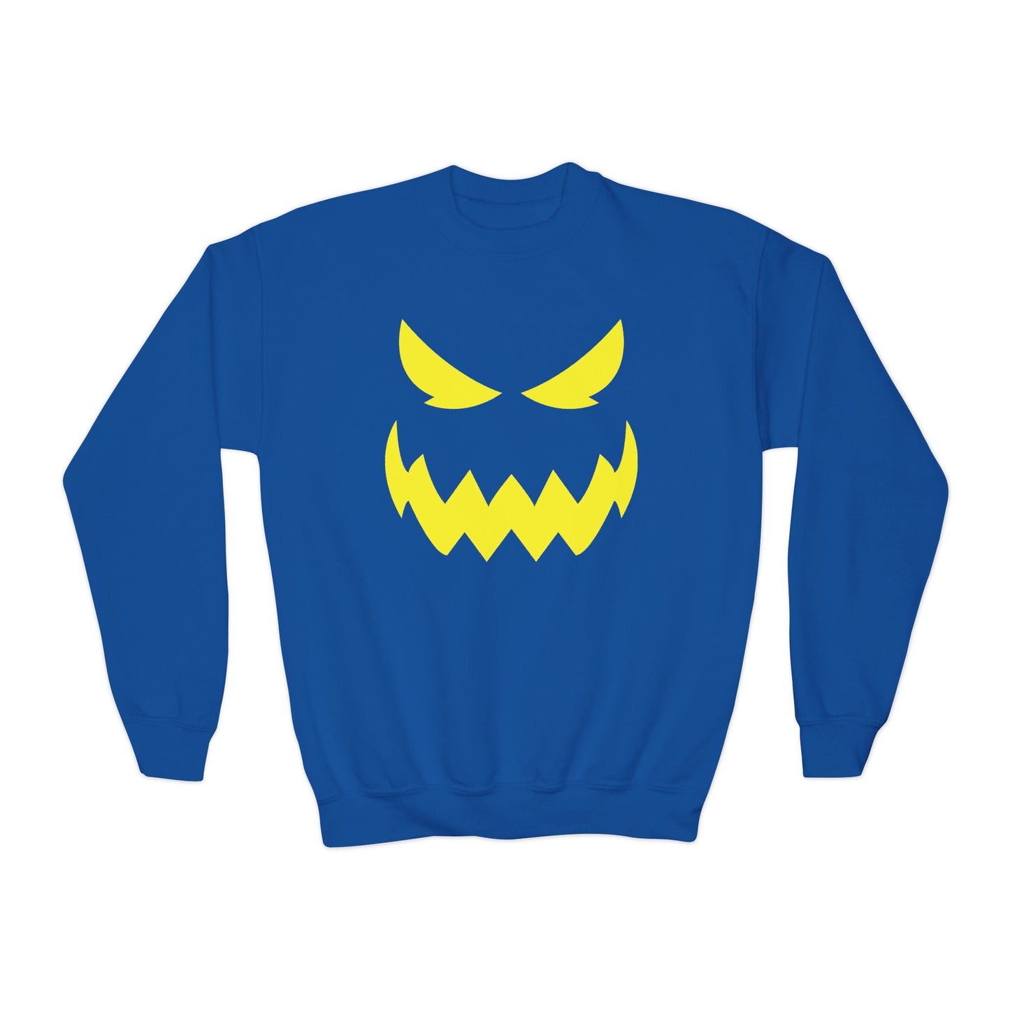 Monster Face Kids Halloween Sweatshirt Royal / XS gift_idea unique_gift personalised_gift