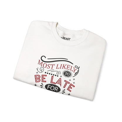 most likely to be late for christmas sweatshirt sweatshirt uk Christmas gift idea image 4