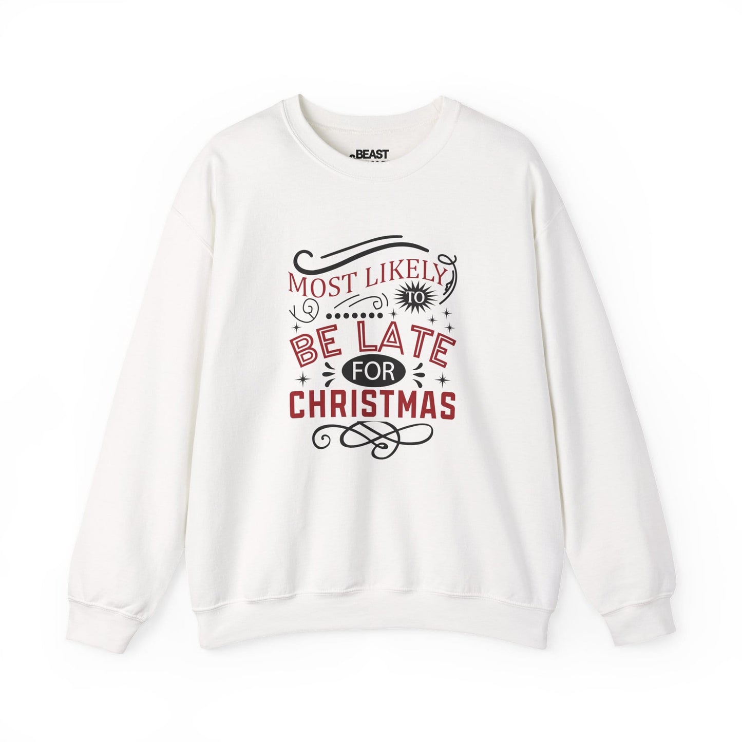 most likely to be late for christmas sweatshirt white sweatshirt uk Christmas gift idea