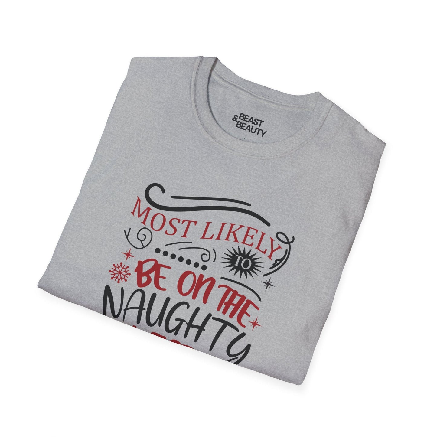 most likely to be on the naughty list christmas t-shirt t-shirt uk Christmas gift idea image 6