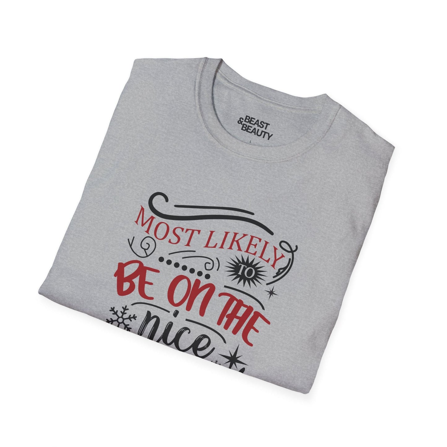 most likely to be on the nice list christmas t-shirt t-shirt uk Christmas gift idea image 6
