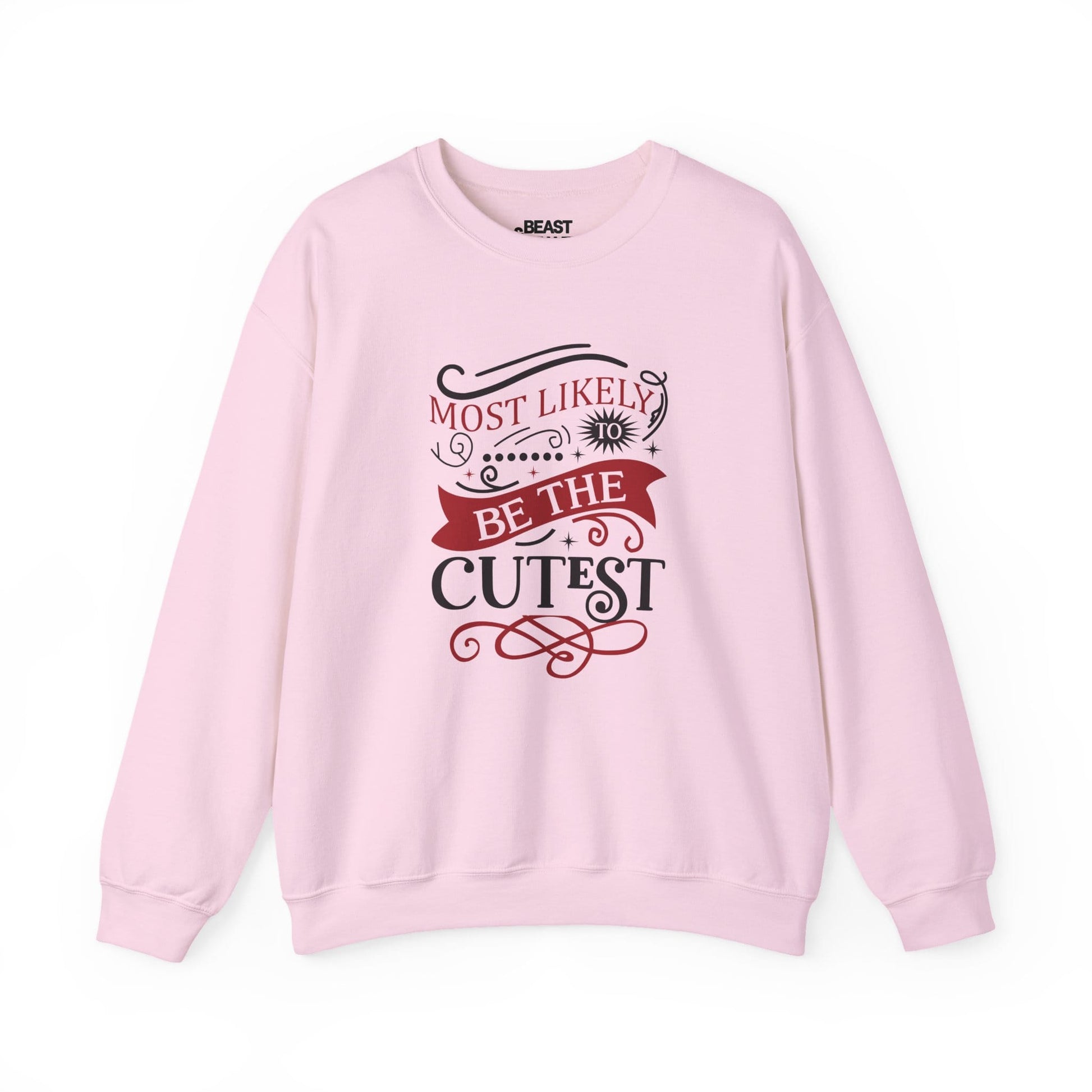 most likely to be the cutest christmas sweatshirt light pink sweatshirt uk Christmas gift idea