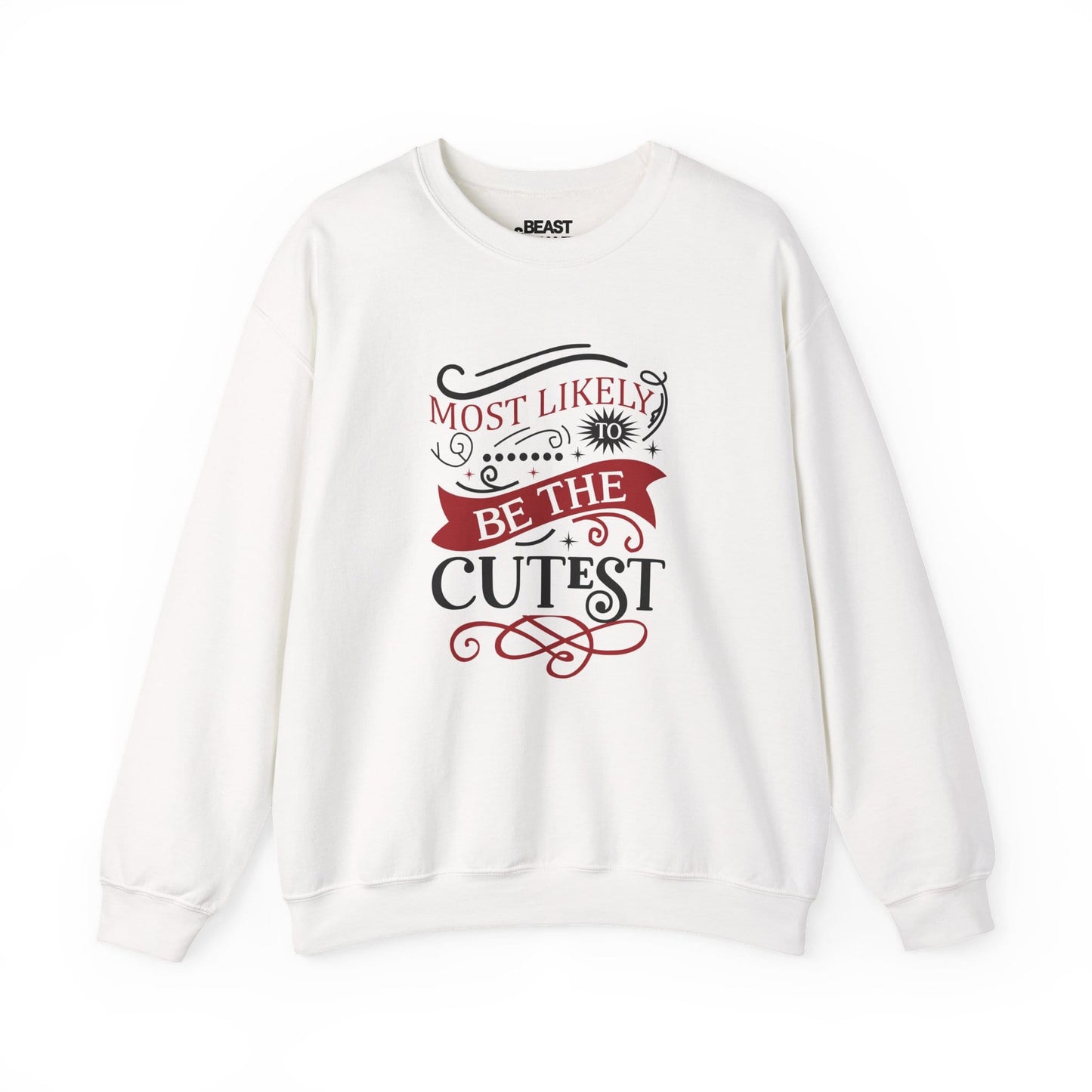 most likely to be the cutest christmas sweatshirt white sweatshirt uk Christmas gift idea