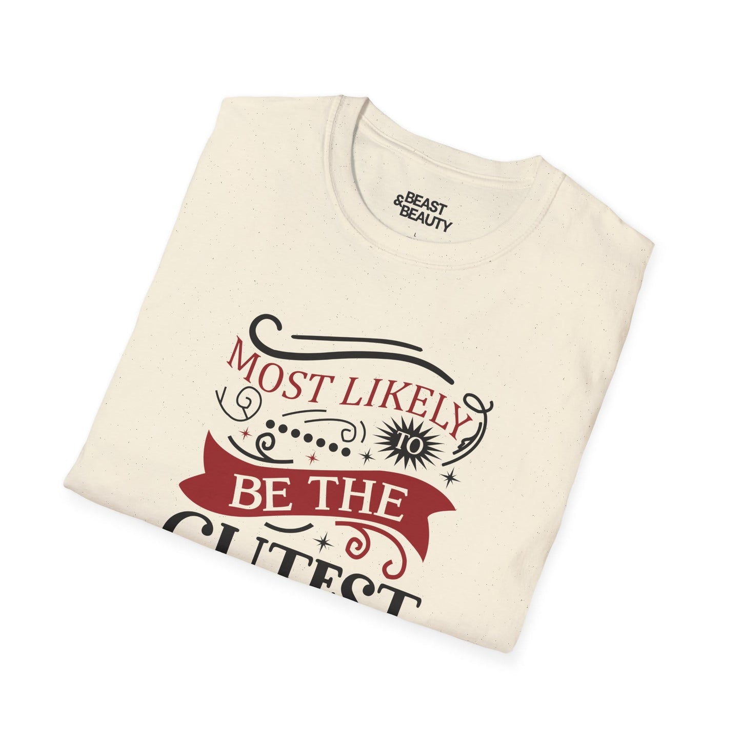 most likely to be the cutest christmas t-shirt t-shirt uk Christmas gift idea image 6