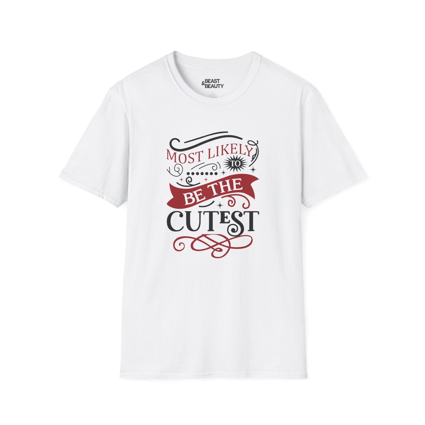 most likely to be the cutest christmas t-shirt white t-shirt uk Christmas gift idea